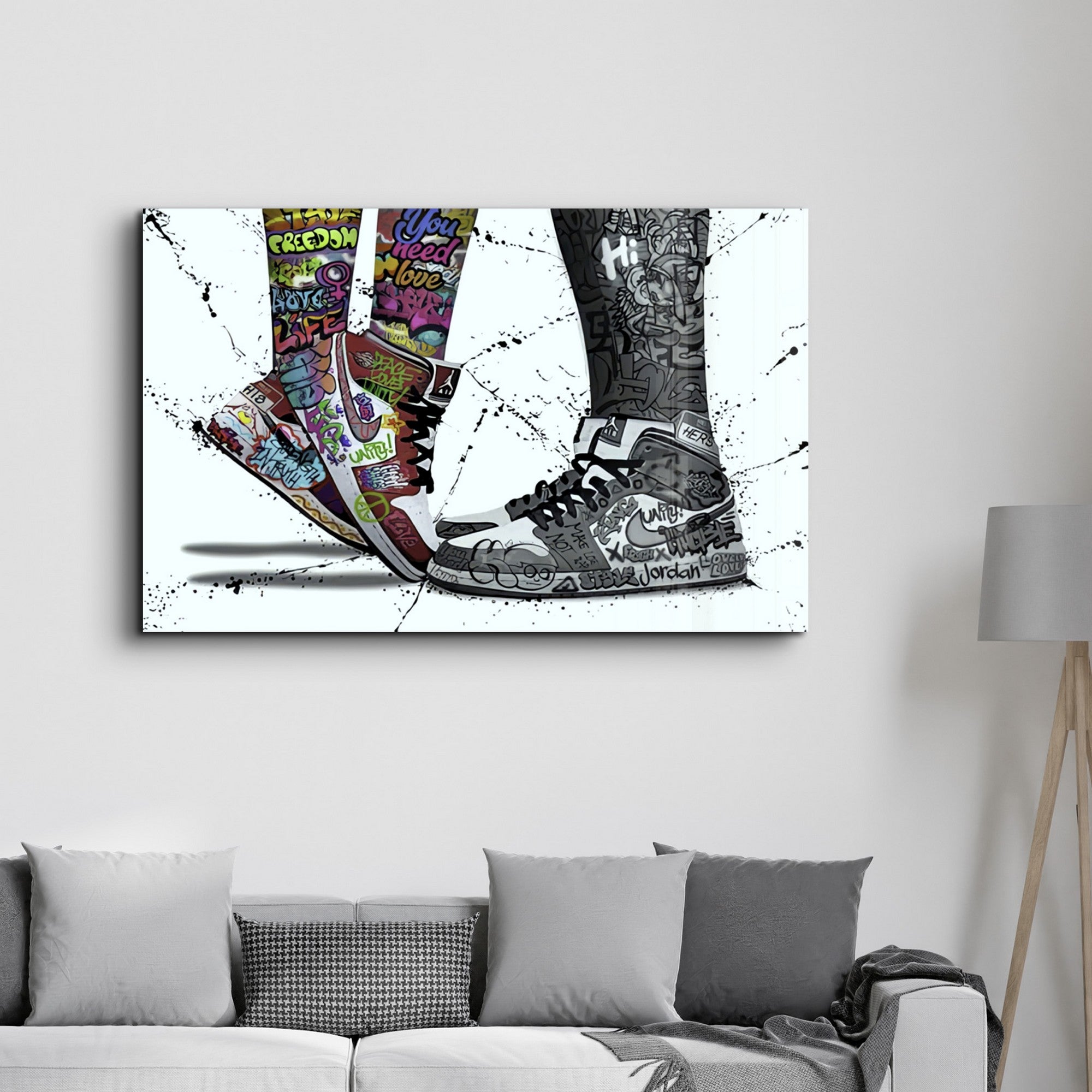 Arte Decorativa em Vidro Temperado Multicolor 70x110cm - Impressão UV de Alta Qualidade