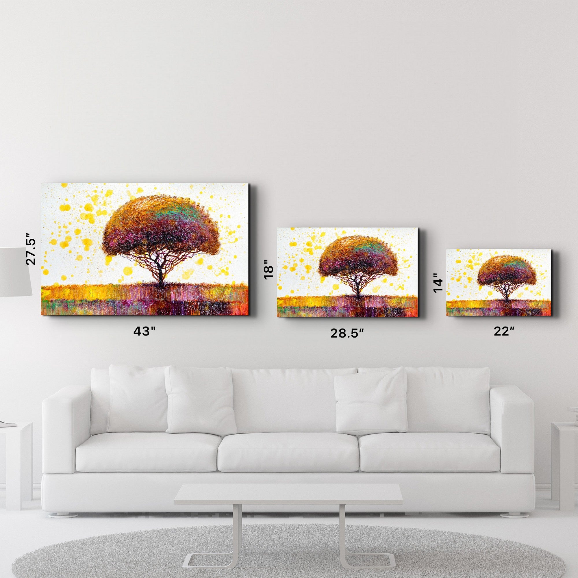 Arte Decorativa em Vidro Temperado Multicolor 35x55cm - Impressão UV de Alta Qualidade