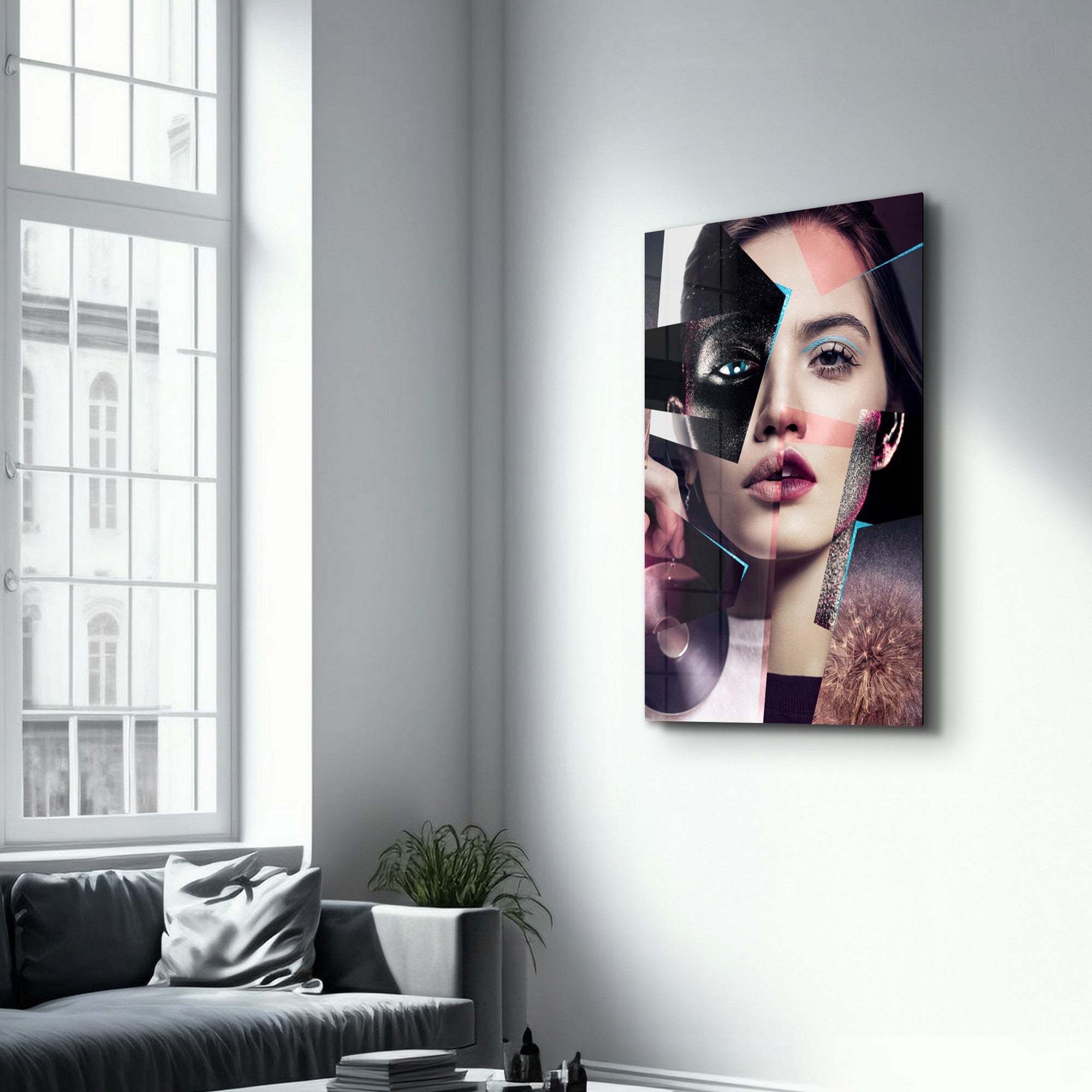 Arte Decorativa em Vidro Temperado Multicolor 35x55cm - Impressão UV de Alta Qualidade