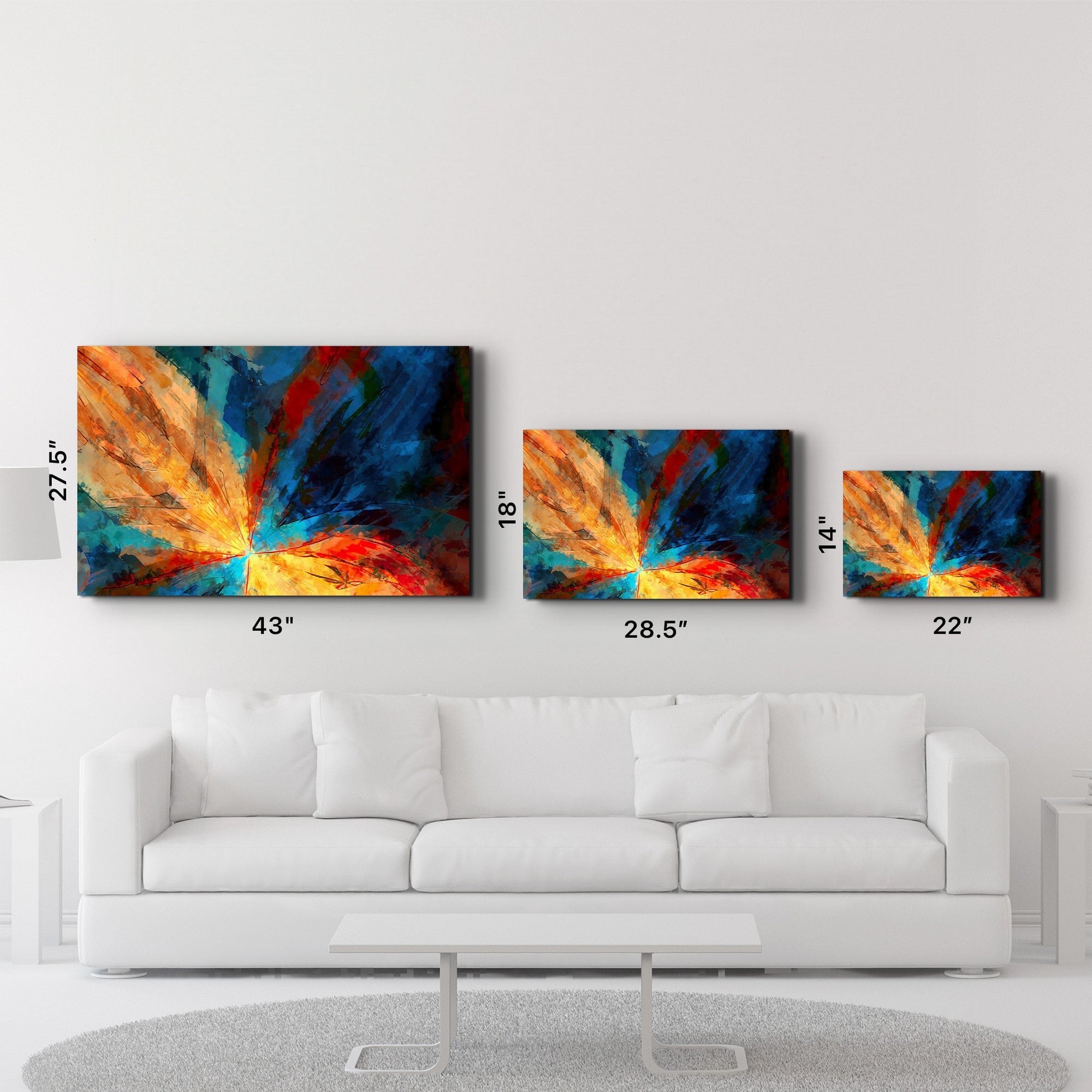 Arte em Vidro Temperado Multicolor 35x55cm - Pintura Decorativa UV de Alta Qualidade