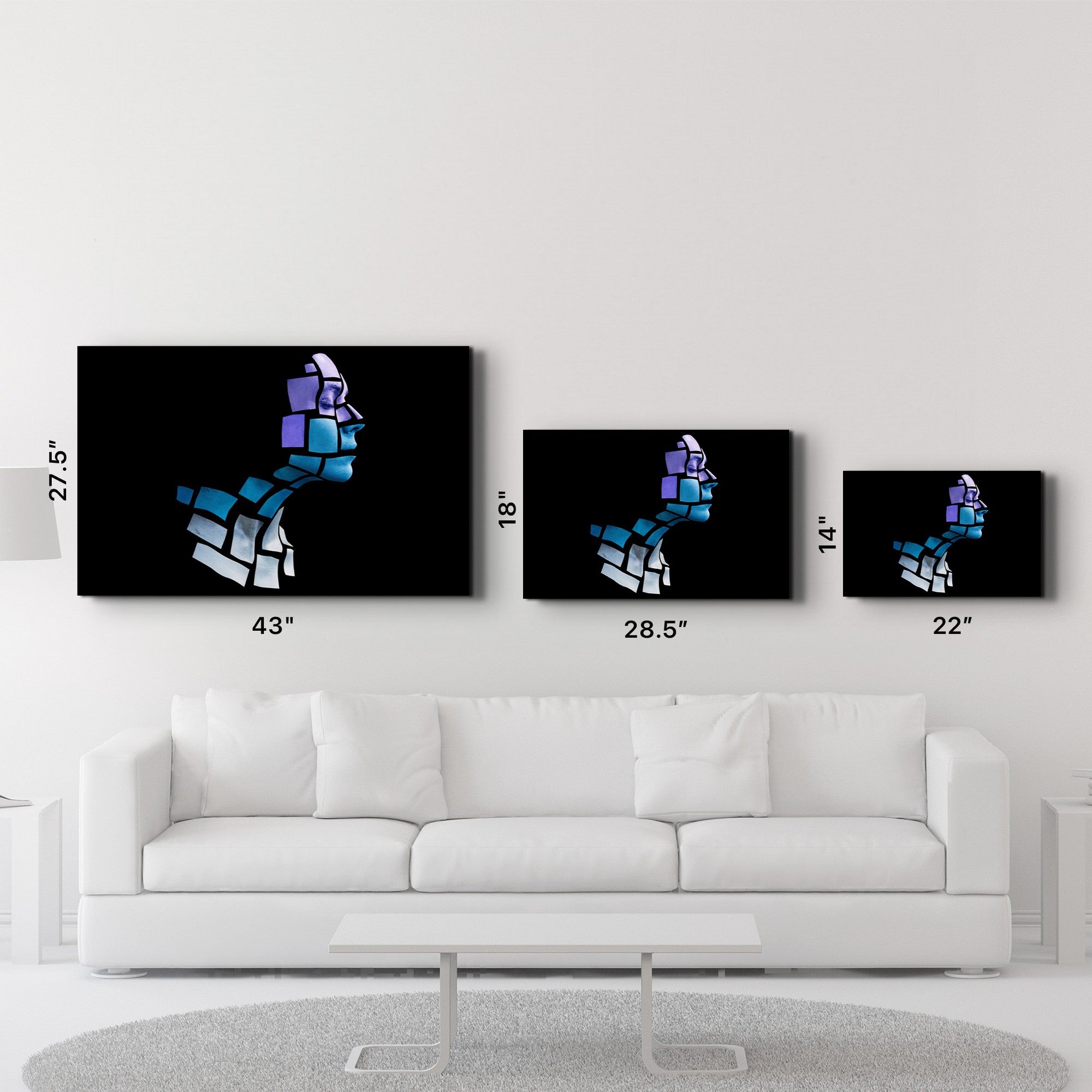 Arte Decorativa em Vidro Temperado Multicolor 35x55cm - Impressão UV de Alta Qualidade