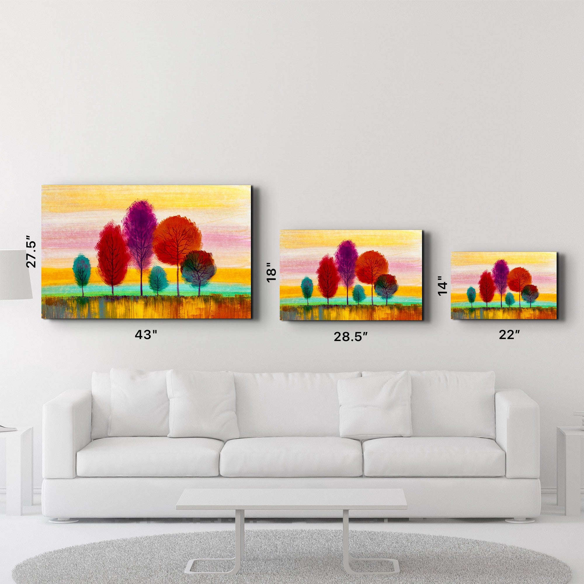 Arte Decorativa em Vidro Temperado Multicolor 70x110cm - Impressão UV de Alta Qualidade