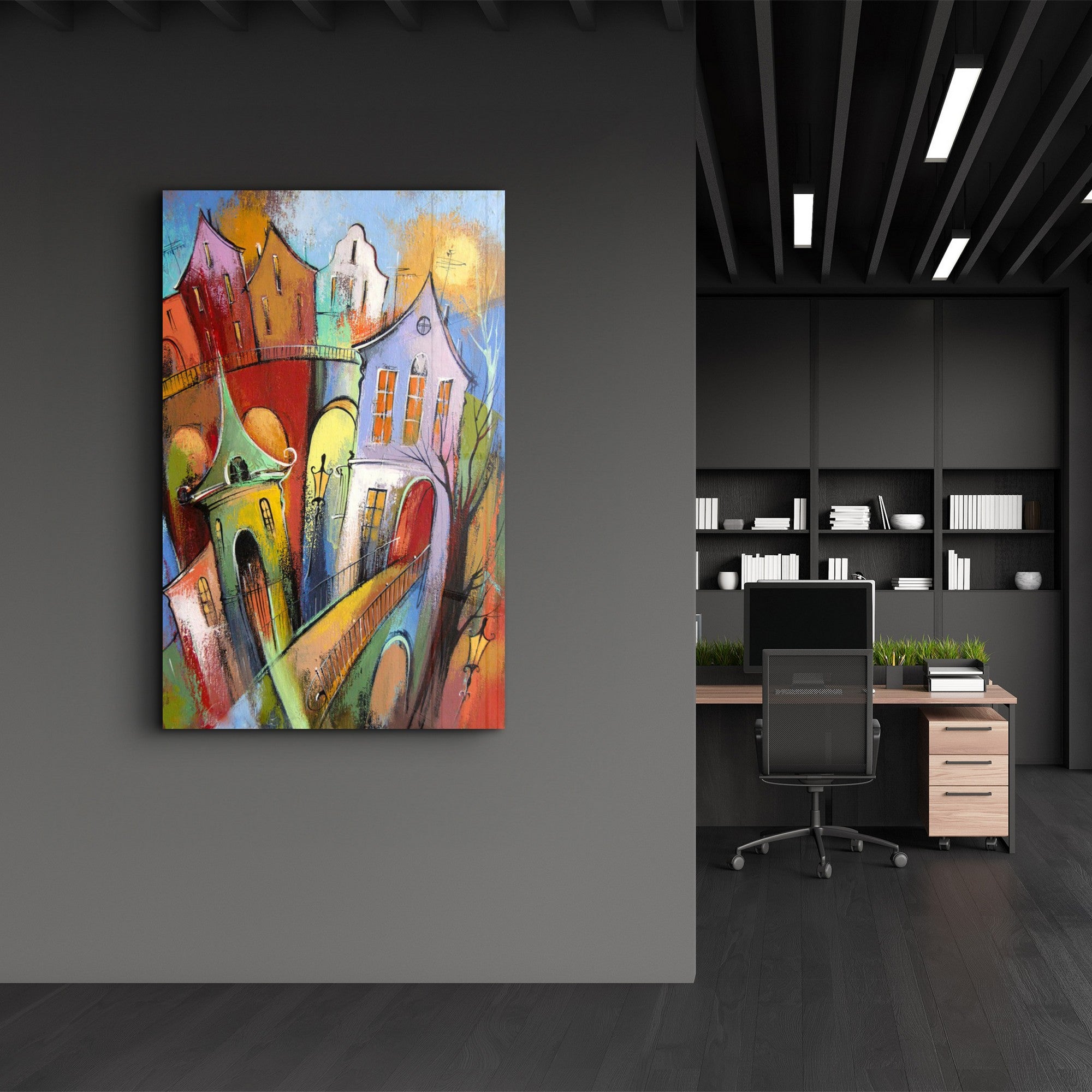 Arte em Vidro Temperado Multicolor 35x55cm - Pintura Decorativa UV de Alta Qualidade