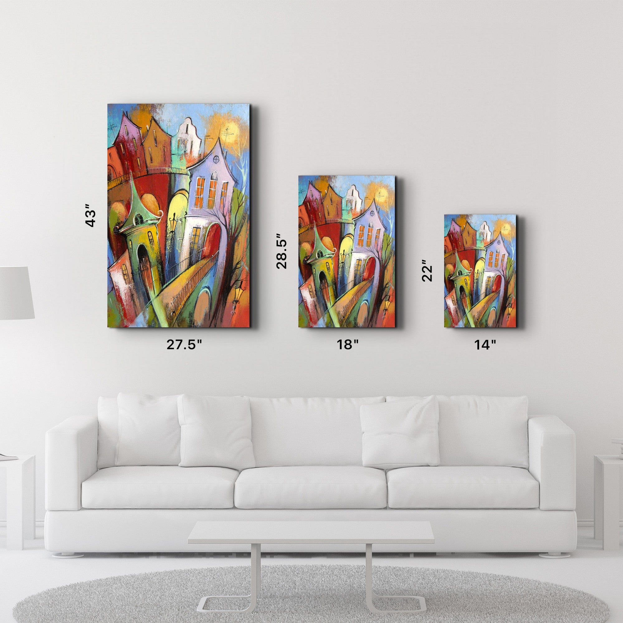 Arte em Vidro Temperado Multicolor 35x55cm - Pintura Decorativa UV de Alta Qualidade