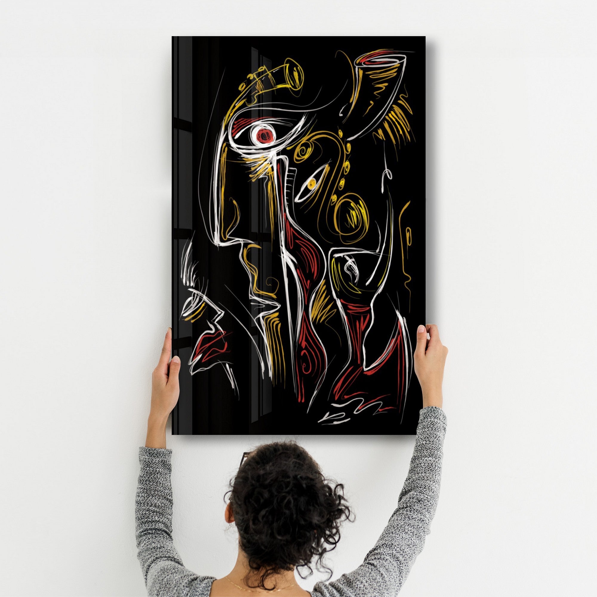 Arte em Vidro Temperado Multicolor 35x55cm - Pintura Decorativa UV de Alta Qualidade