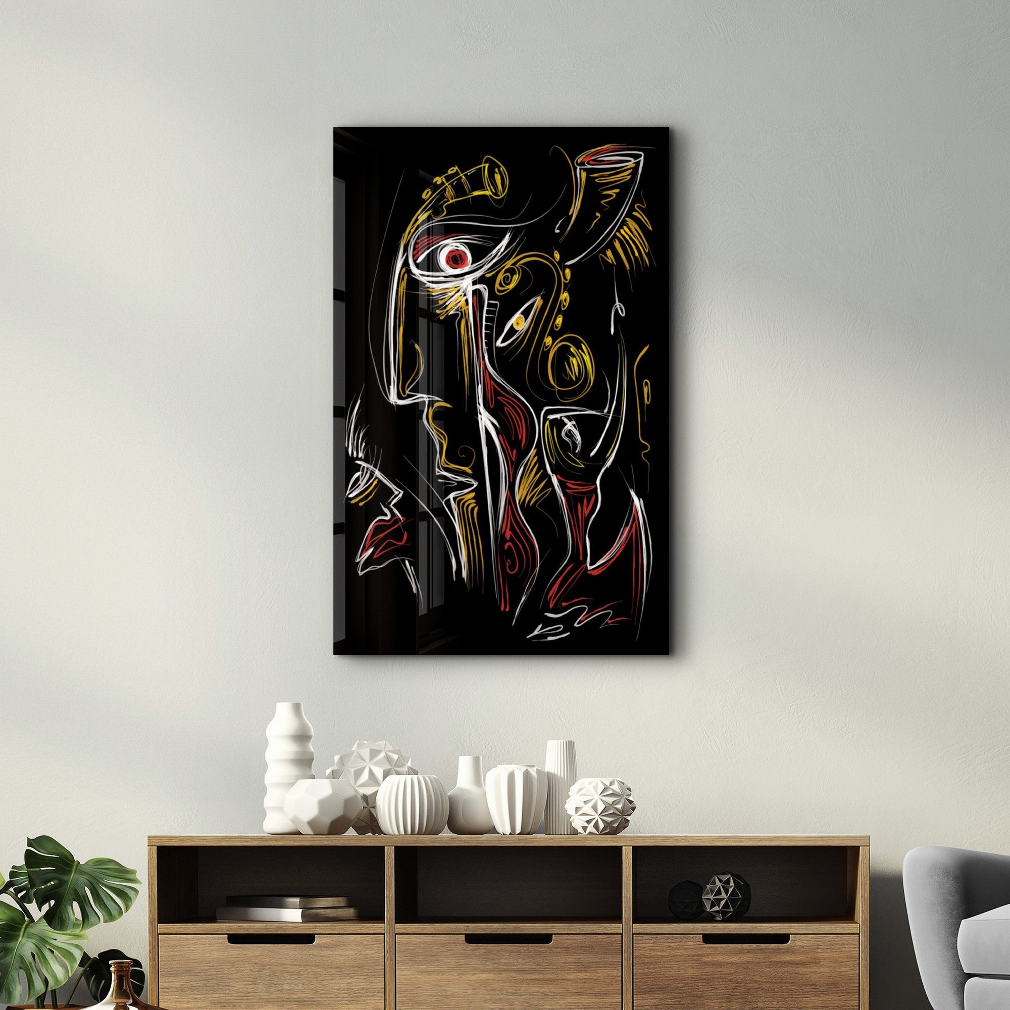 Arte em Vidro Temperado Multicolor 35x55cm - Pintura Decorativa UV de Alta Qualidade