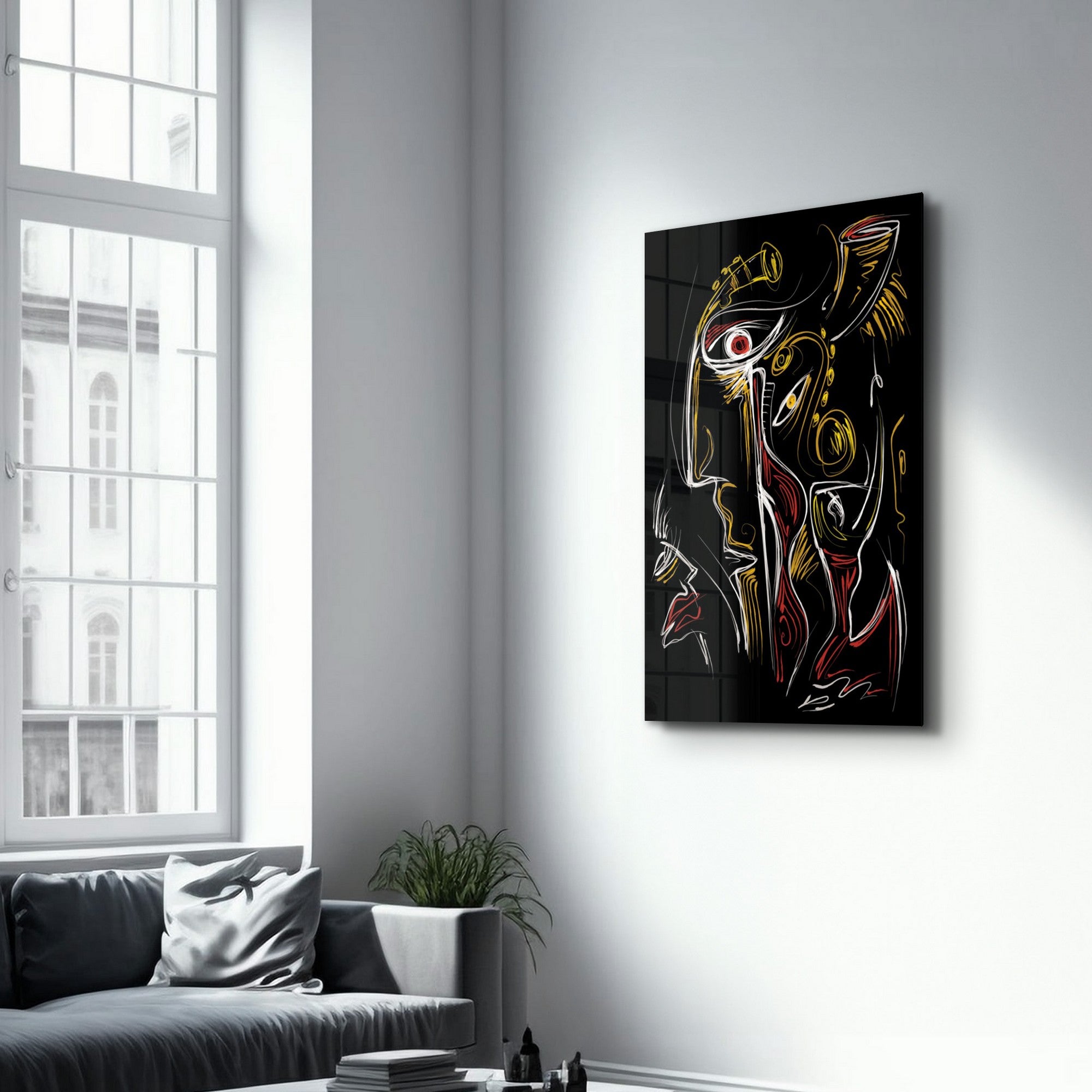 Arte em Vidro Temperado Multicolor 35x55cm - Pintura Decorativa UV de Alta Qualidade