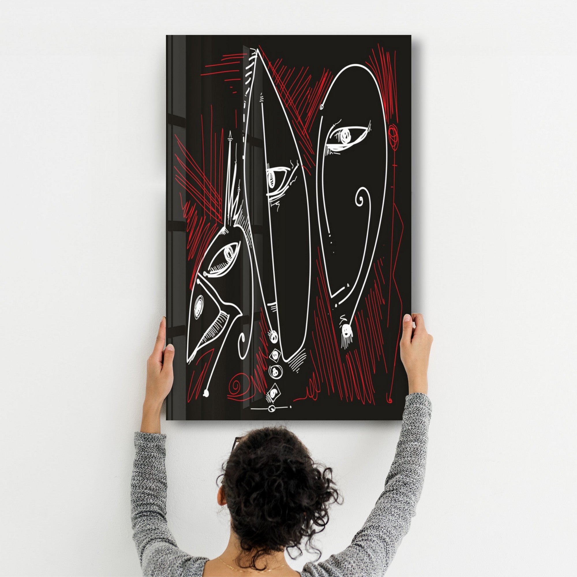 Arte Decorativa em Vidro Temperado Multicolor 35x55cm - Impressão UV de Alta Qualidade