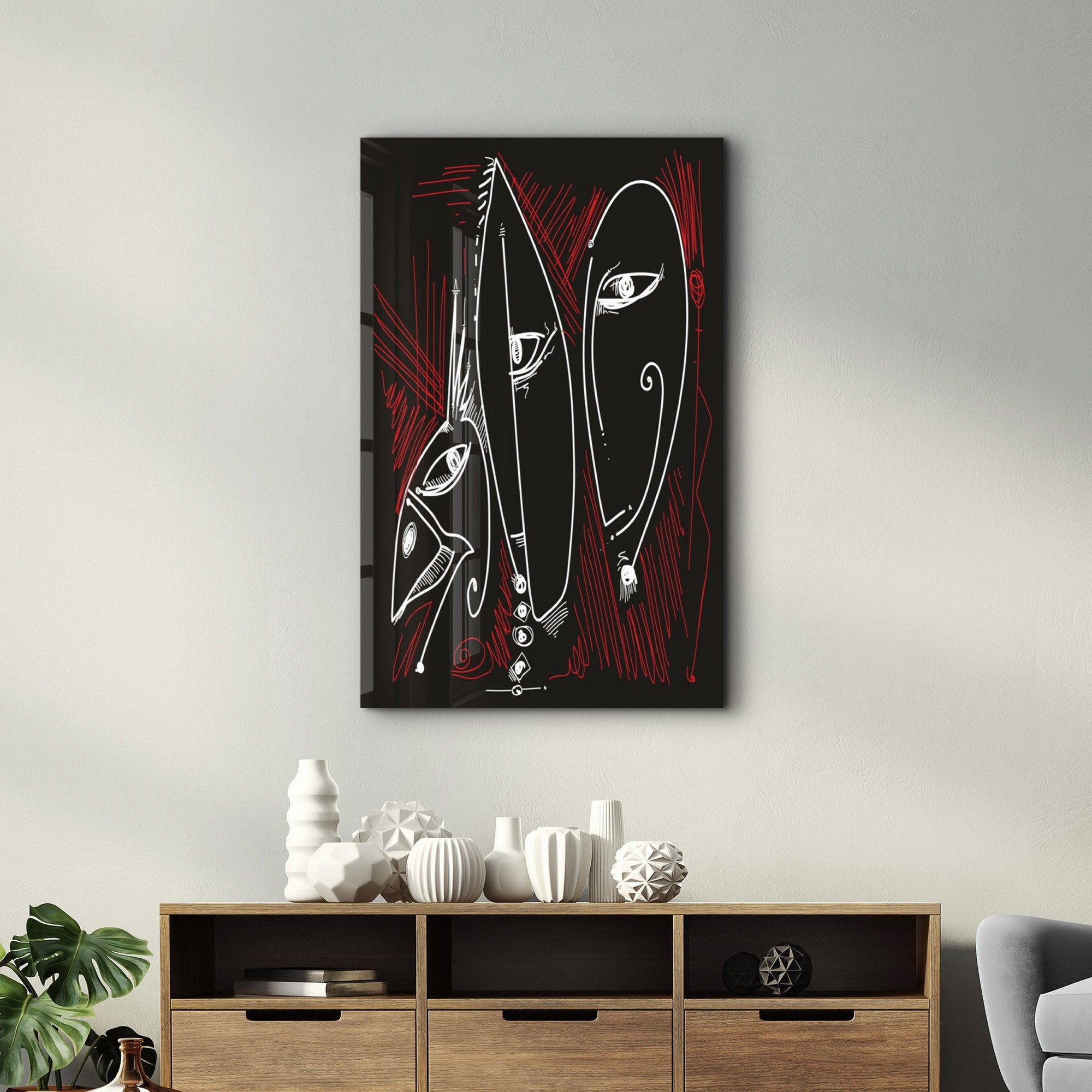 Arte Decorativa em Vidro Temperado Multicolor 35x55cm - Impressão UV de Alta Qualidade