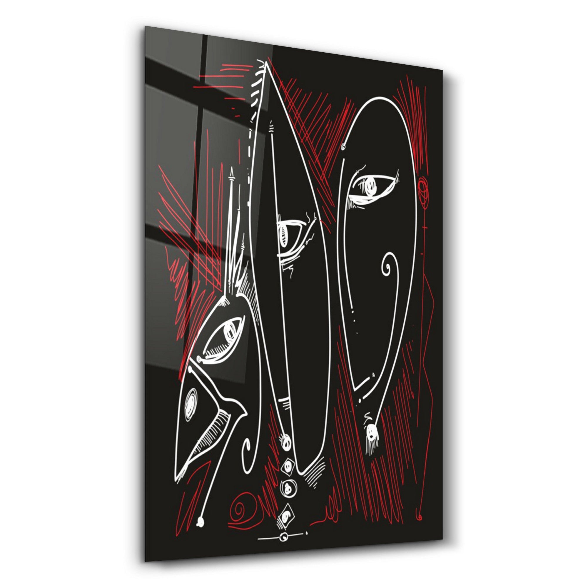 Arte Decorativa em Vidro Temperado Multicolor 35x55cm - Impressão UV de Alta Qualidade