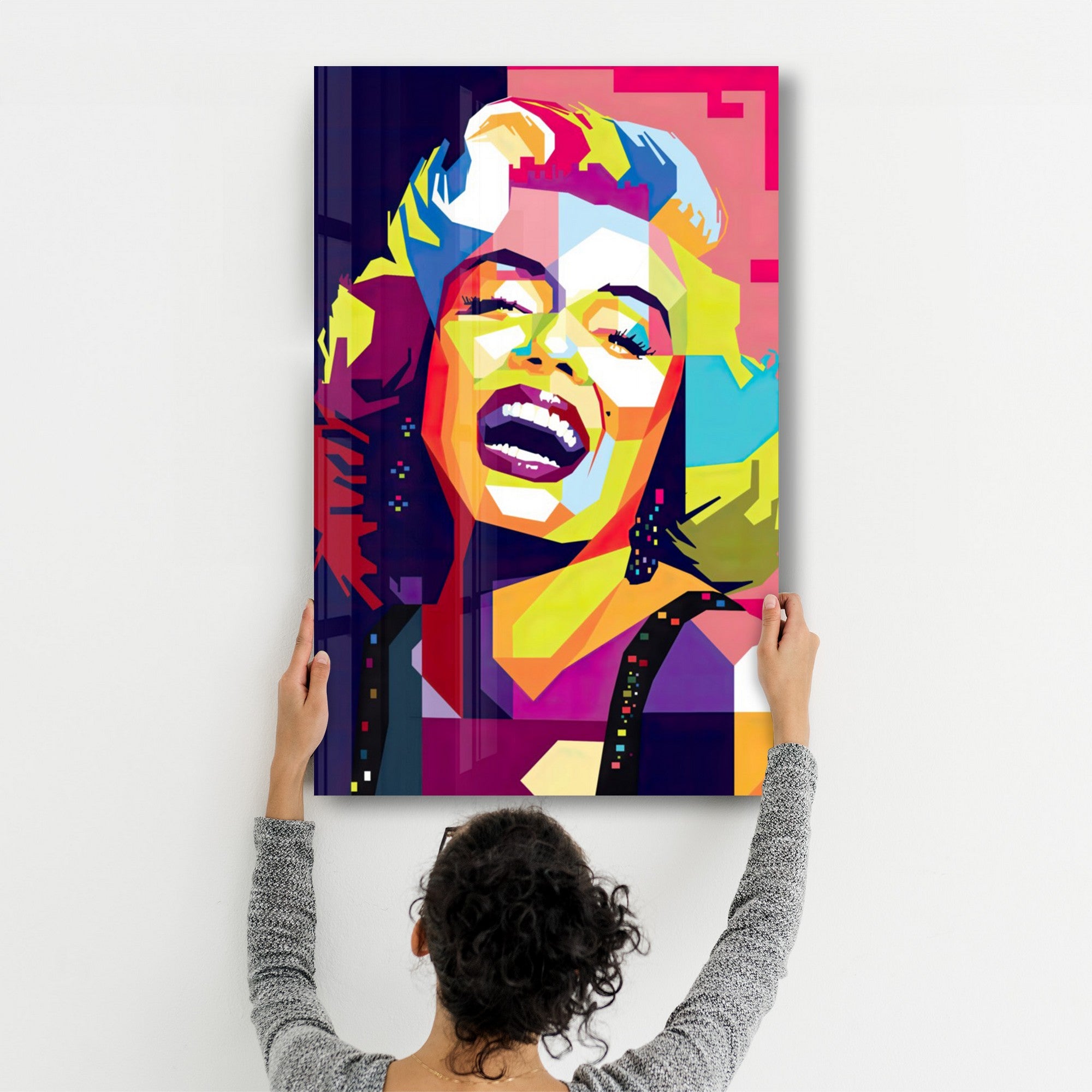 Arte Decorativa em Vidro Temperado Multicolor 35x55cm - Impressão UV de Alta Qualidade