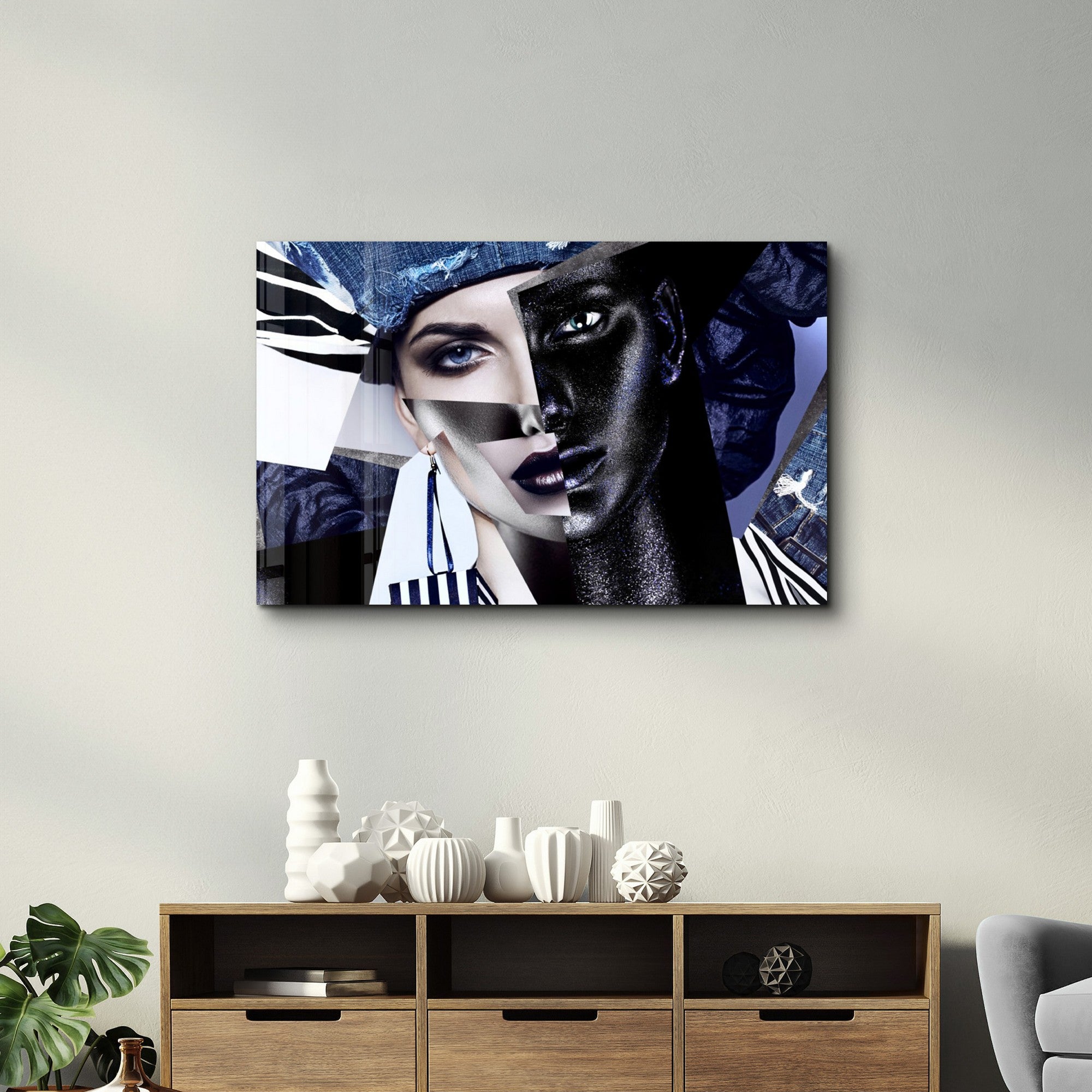 Arte em Vidro Temperado Multicolor 35x55cm - Pintura Decorativa UV de Alta Qualidade