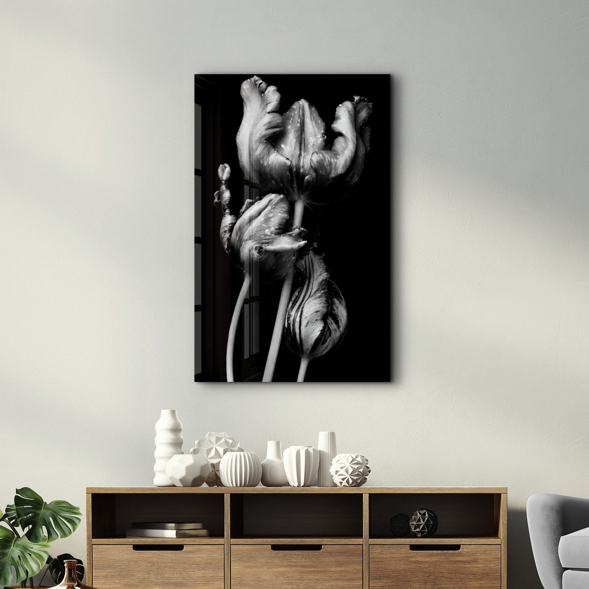 Arte em Vidro Temperado Multicolor 35x55cm - Pintura Decorativa UV Resistente