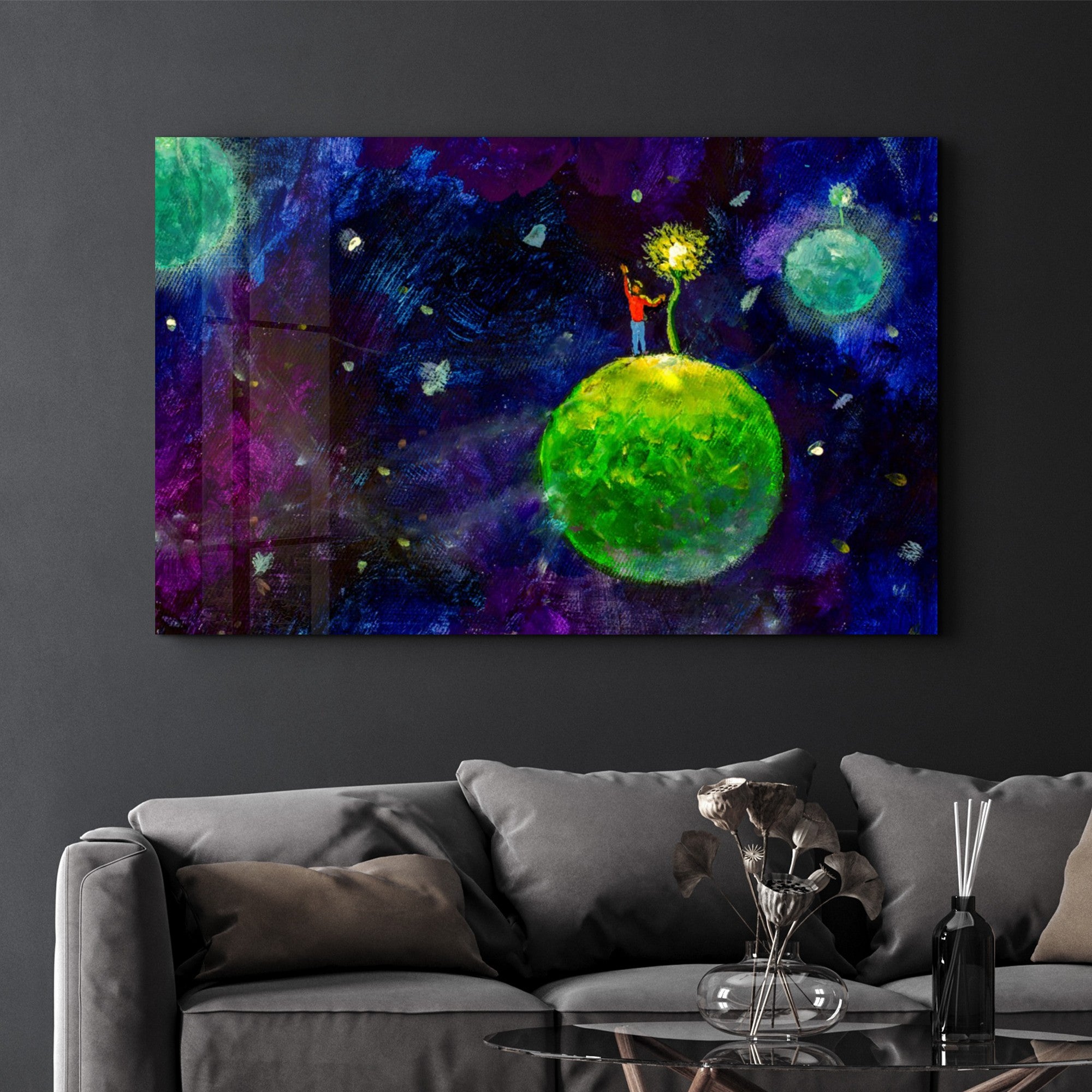 Arte em Vidro Temperado Multicolor 35x55cm - Pintura Decorativa UV de Alta Qualidade