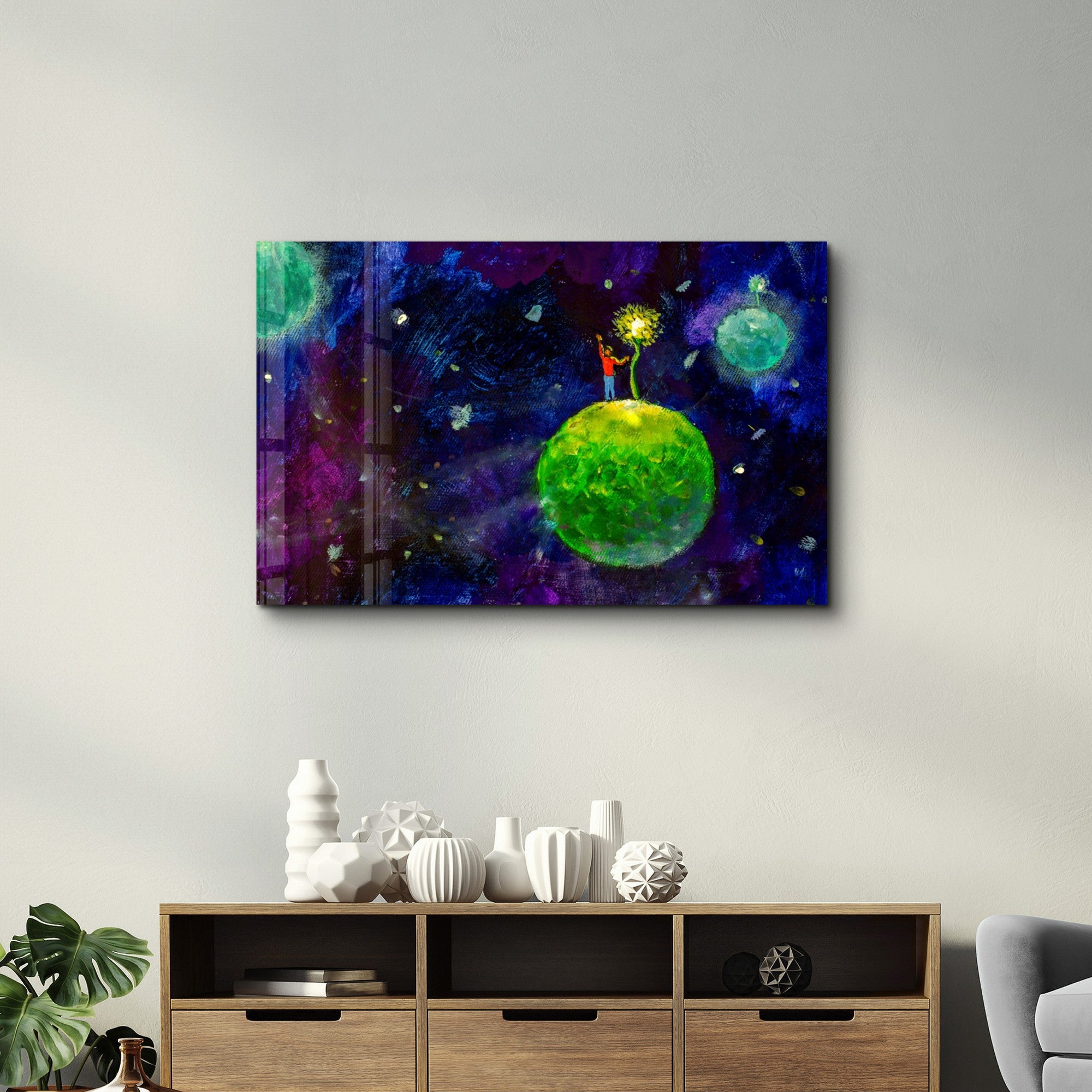 Arte em Vidro Temperado Multicolor 35x55cm - Pintura Decorativa UV de Alta Qualidade