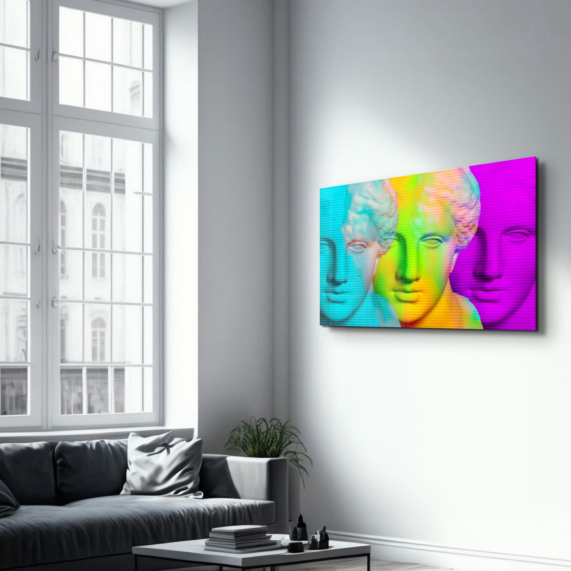 Arte Decorativa em Vidro Temperado Multicolor 35x55cm - Impressão UV de Alta Qualidade