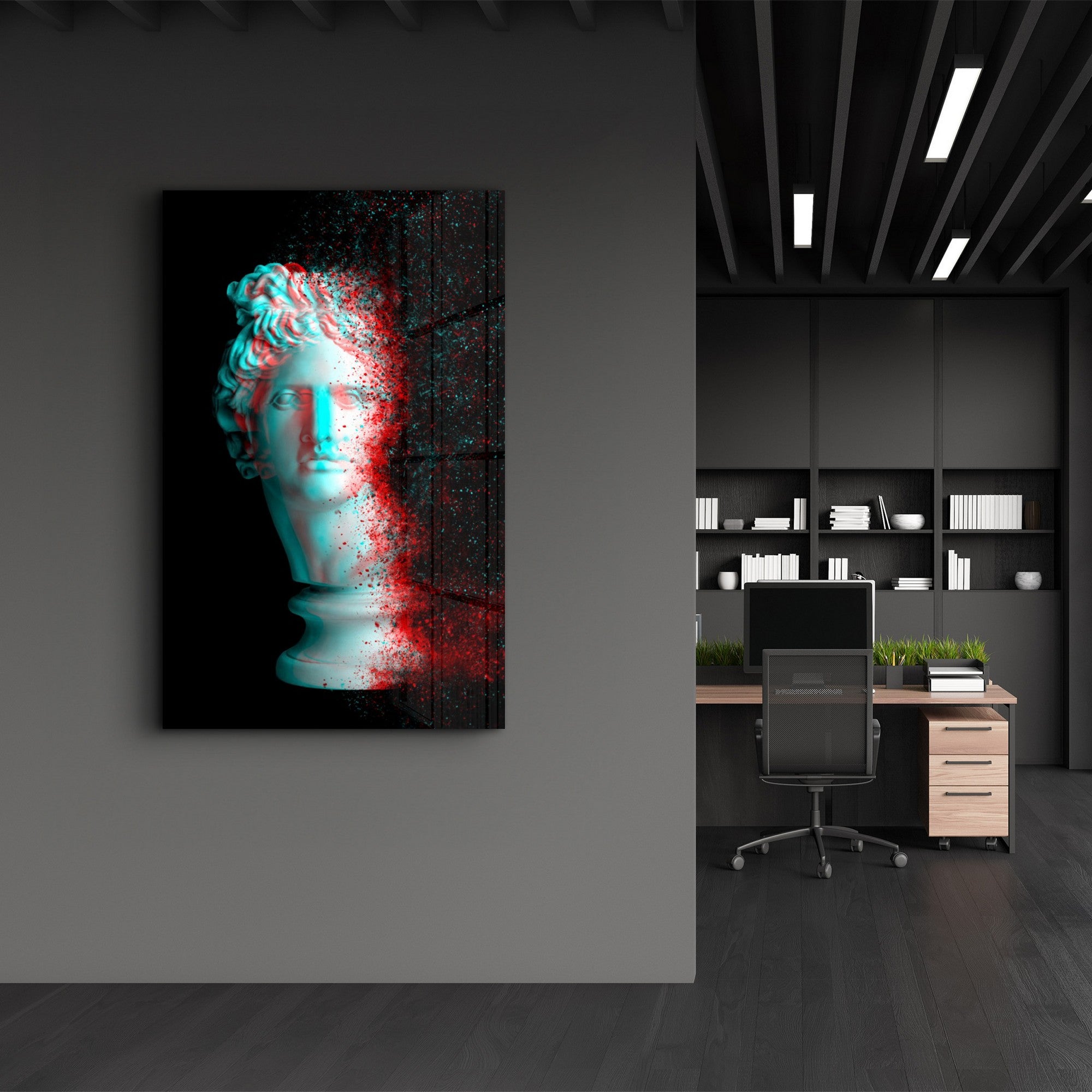 Arte em Vidro Temperado Multicolor 35x55cm - Pintura Decorativa UV Resistente