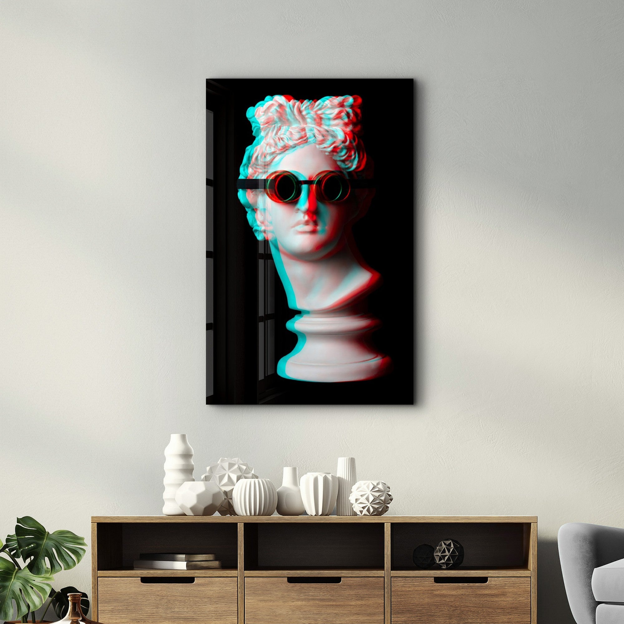 Arte Decorativa em Vidro Temperado Multicolor 35x55cm - Impressão UV de Alta Qualidade