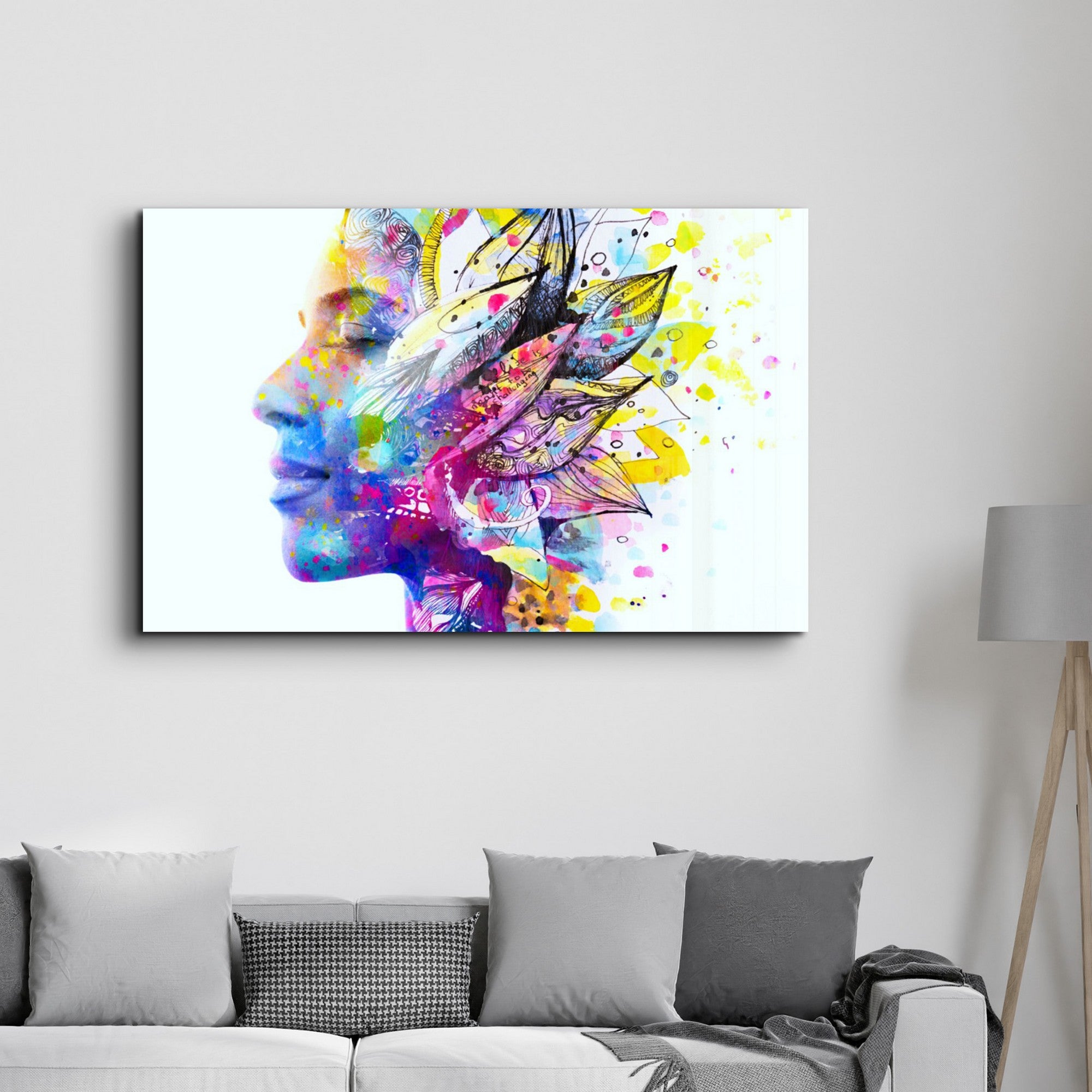 Arte Decorativa em Vidro Temperado Multicolor 35x55cm - Impressão UV de Alta Qualidade