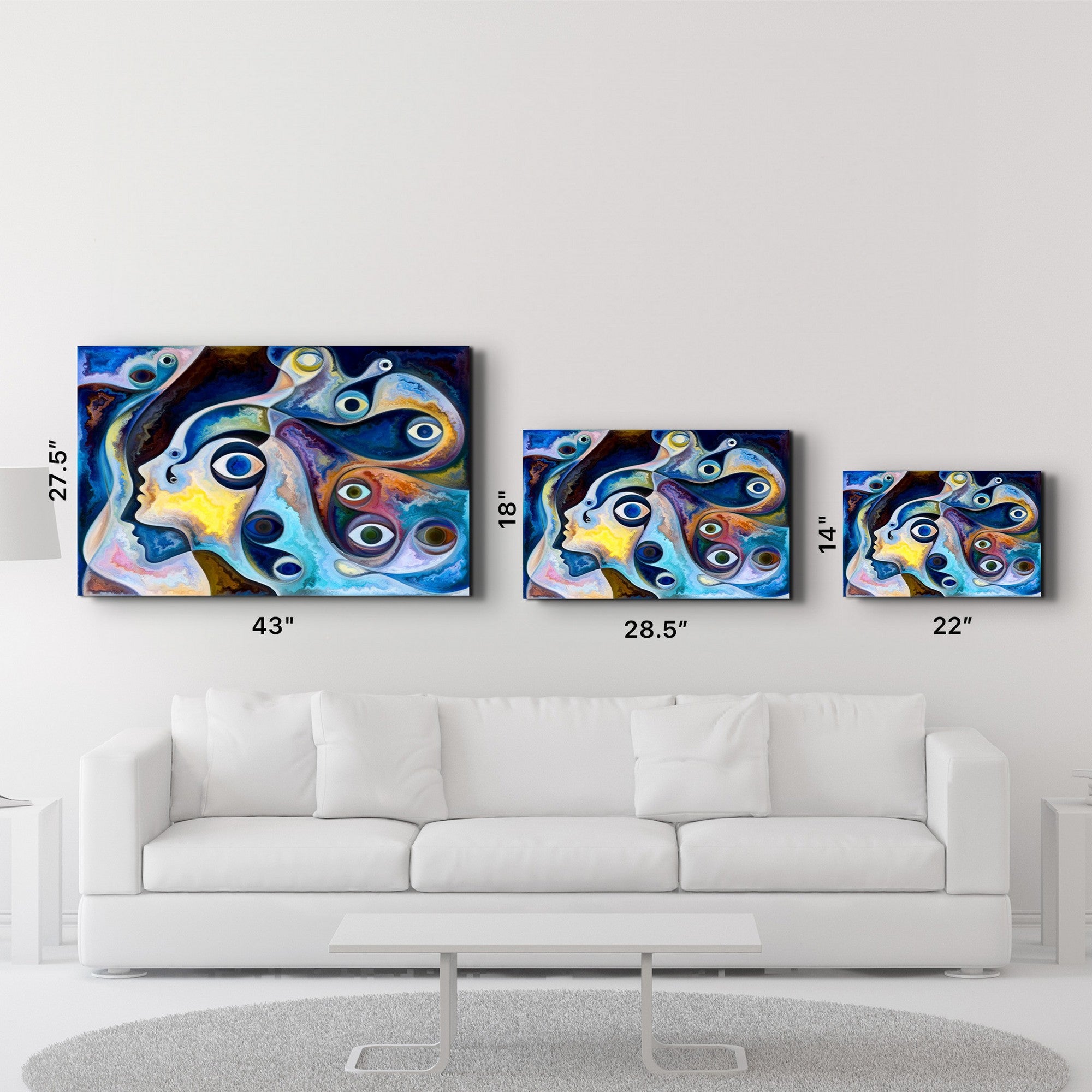 Arte em Vidro Temperado Multicolor 35x55cm - Pintura Decorativa UV de Alta Qualidade