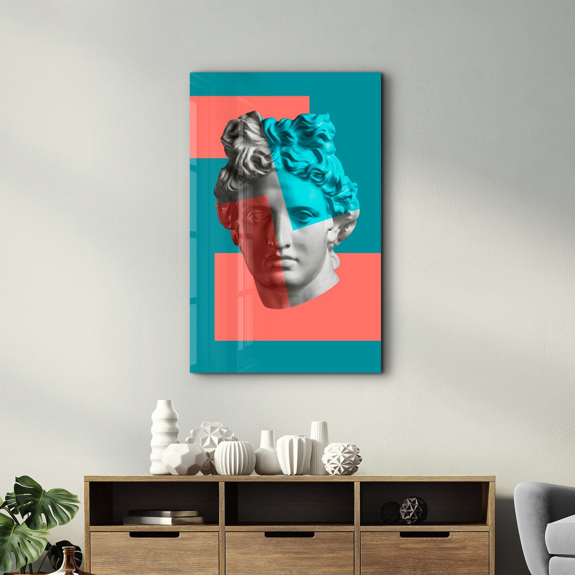 Arte Decorativa em Vidro Temperado Multicolor 35x55cm - Impressão UV de Alta Qualidade