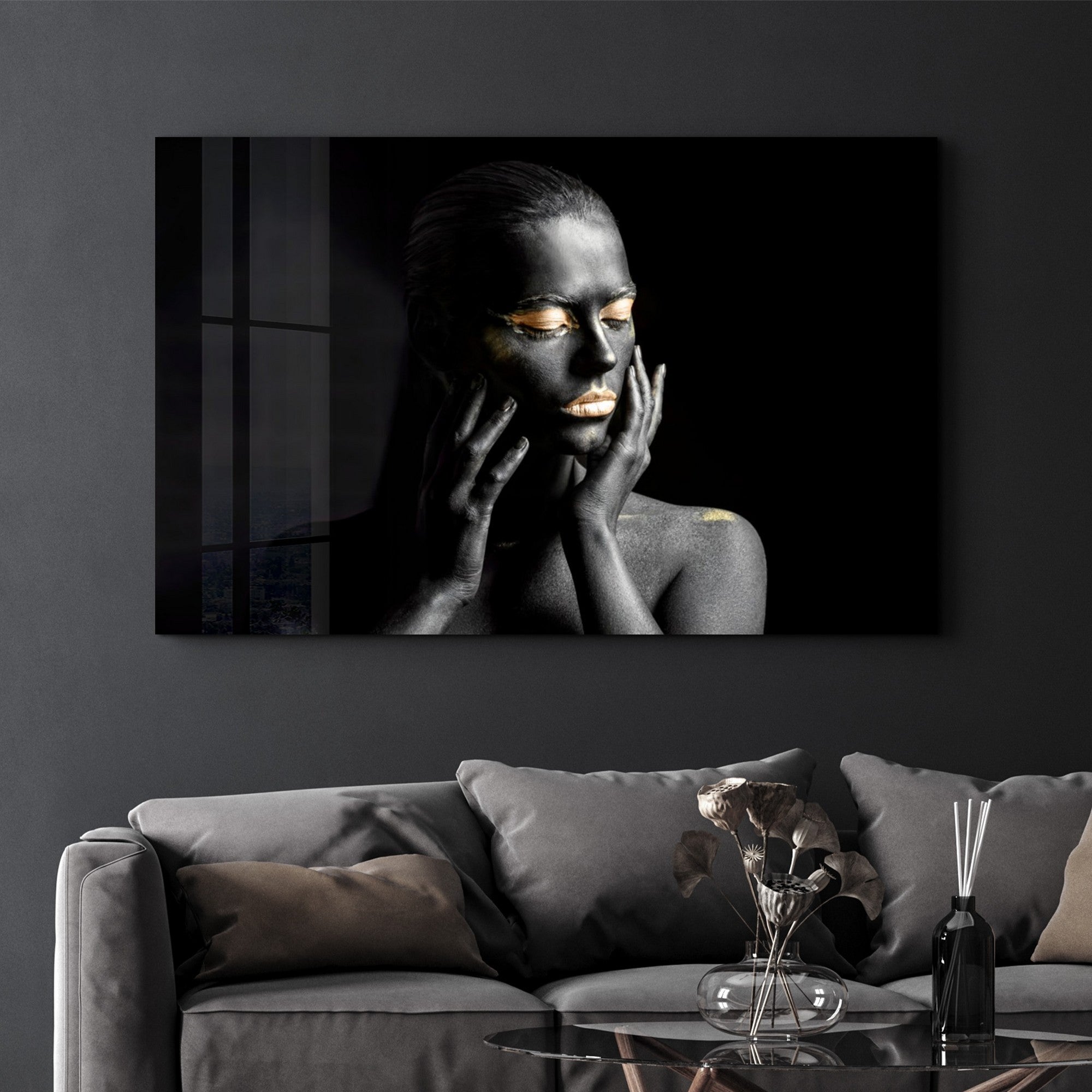 Arte em Vidro Temperado Multicolor 35x55cm - Pintura Decorativa UV de Alta Qualidade