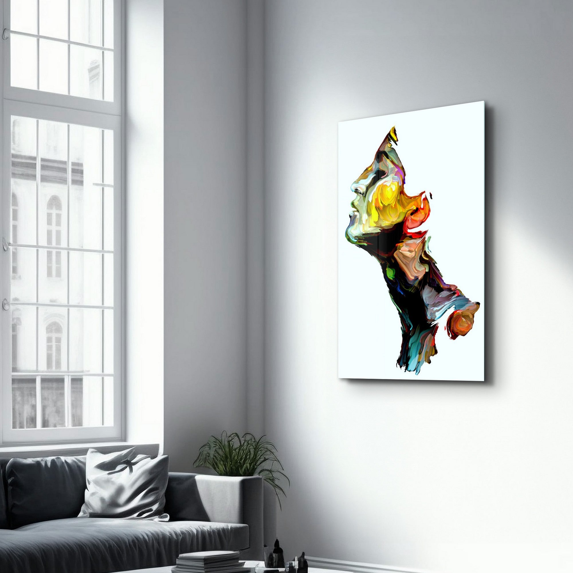 Arte Decorativa em Vidro Temperado Multicolor 35x55cm - Impressão UV de Alta Qualidade