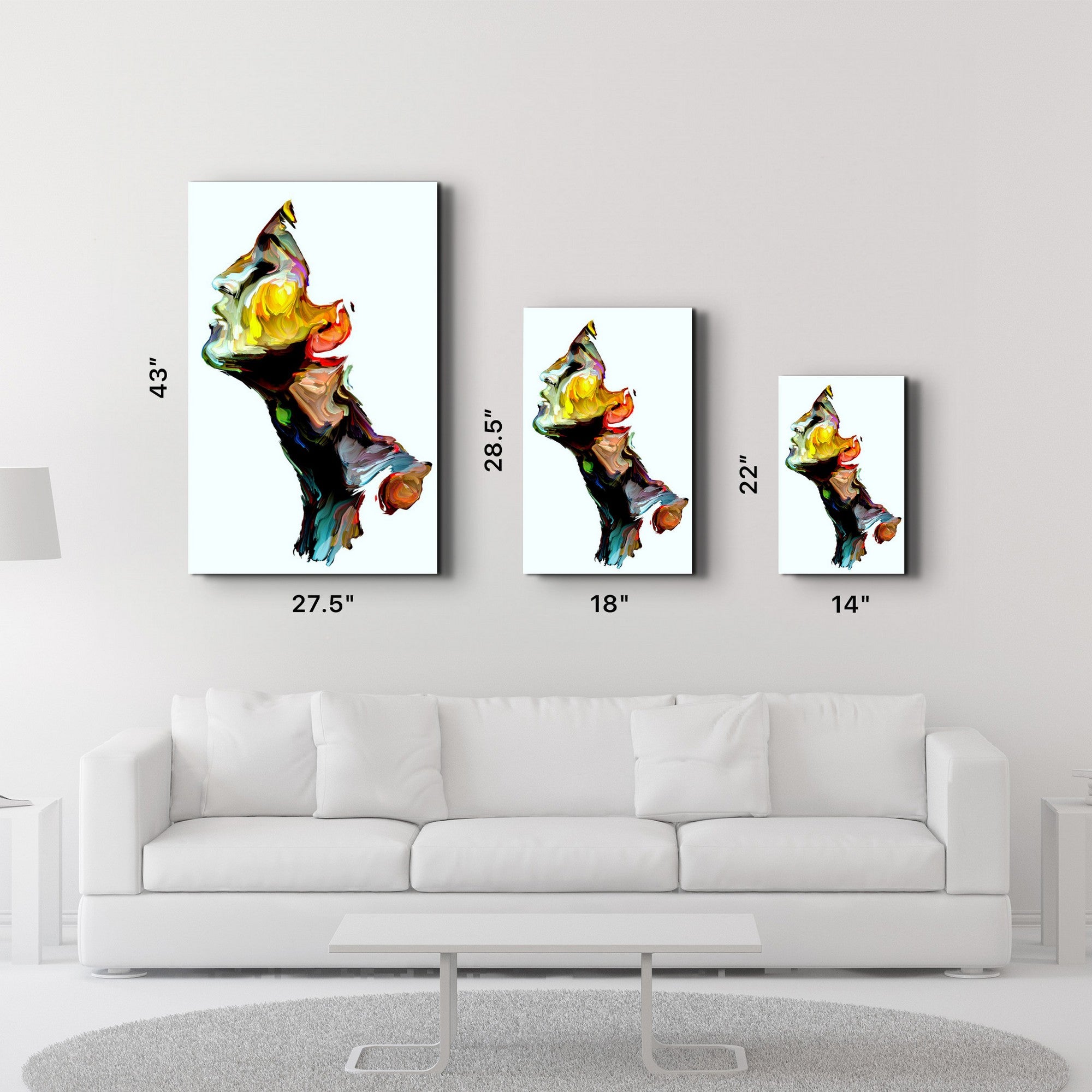 Arte Decorativa em Vidro Temperado Multicolor 35x55cm - Impressão UV de Alta Qualidade