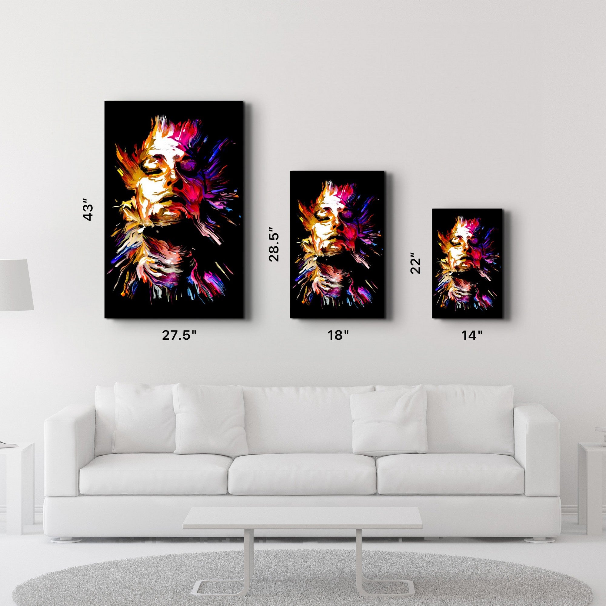 Arte Decorativa em Vidro Temperado Multicolor 35x55cm - Impressão UV de Alta Qualidade