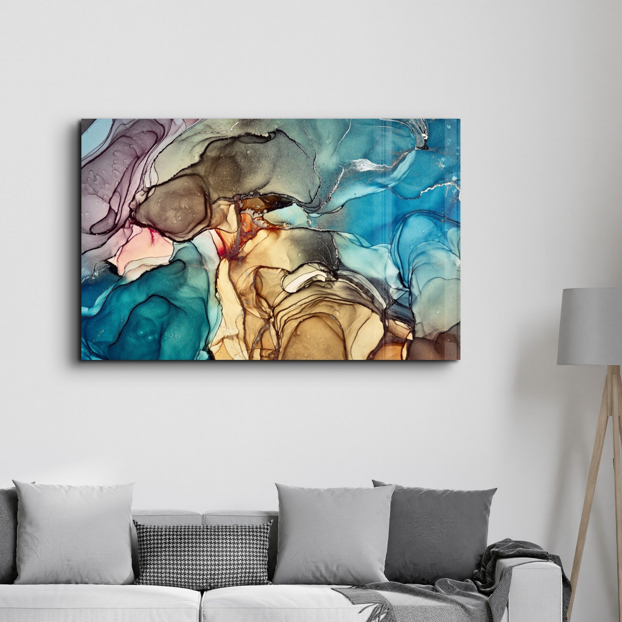 Quadro Decorativo em Vidro Temperado 35x55 cm, Impressão UV, Multicolor — OGLS-9095 (672BRS4926)