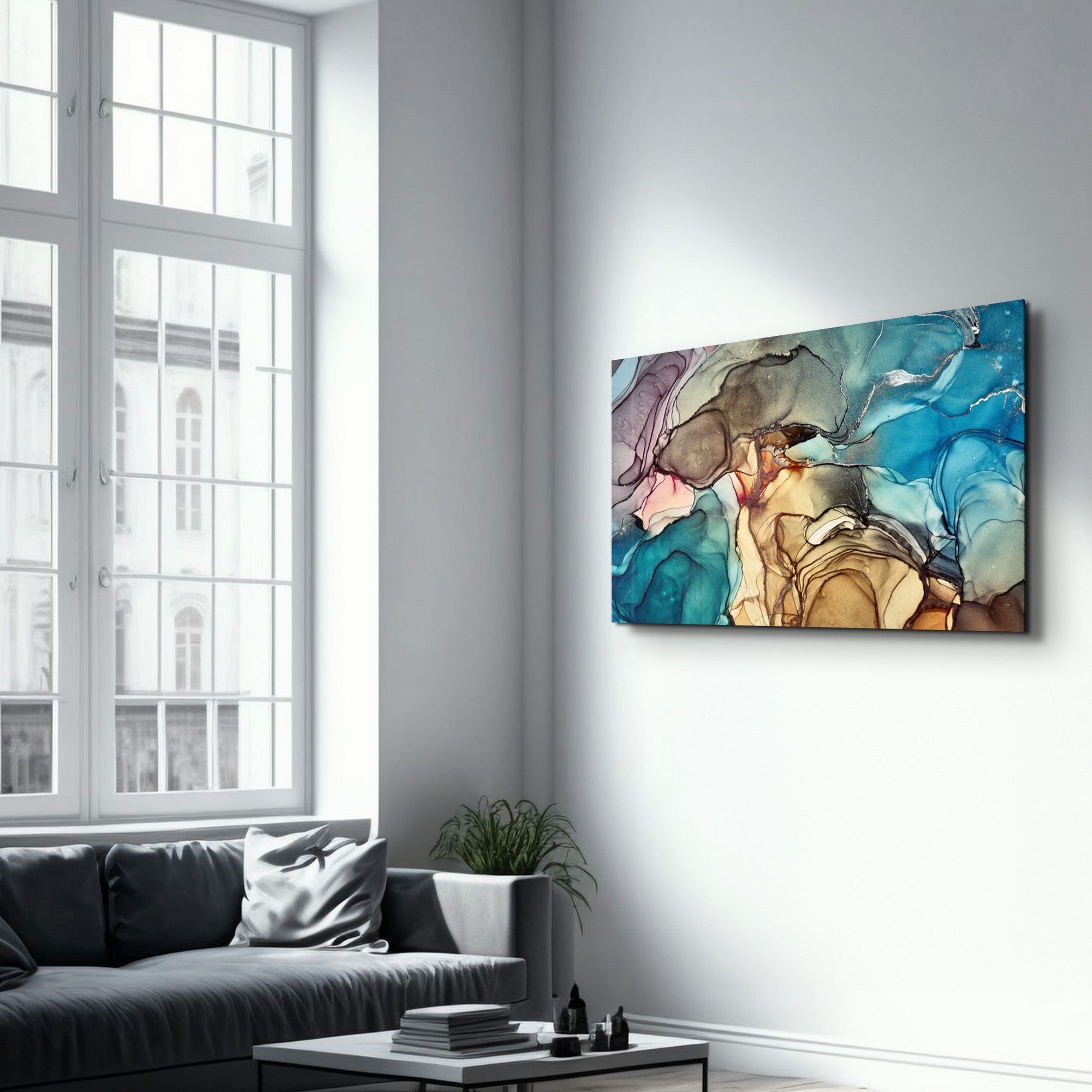 Quadro Decorativo em Vidro Temperado 35x55 cm, Impressão UV, Multicolor — OGLS-9095 (672BRS4926)