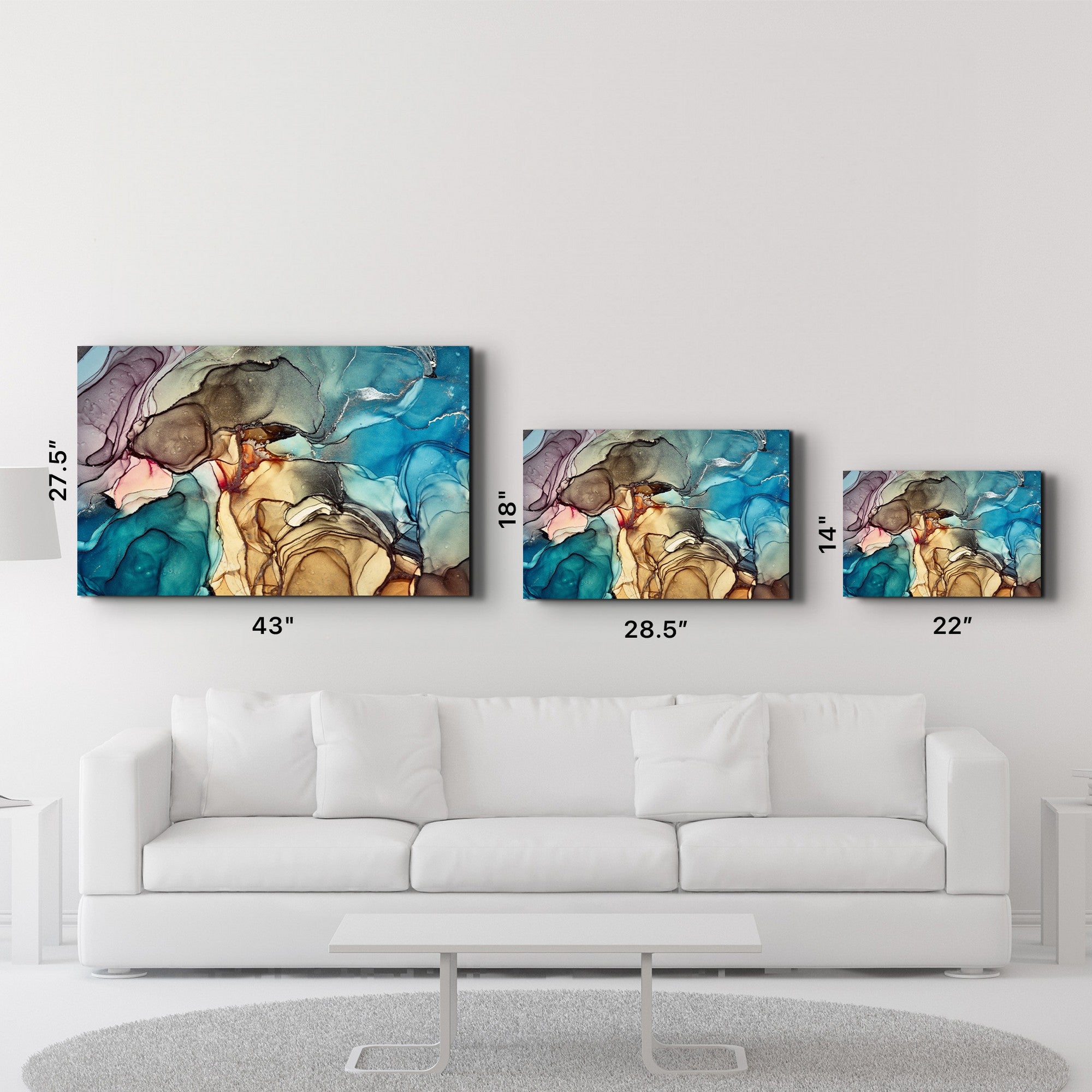 Arte Decorativa em Vidro Temperado Multicolor 70x110cm - Impressão UV de Alta Qualidade