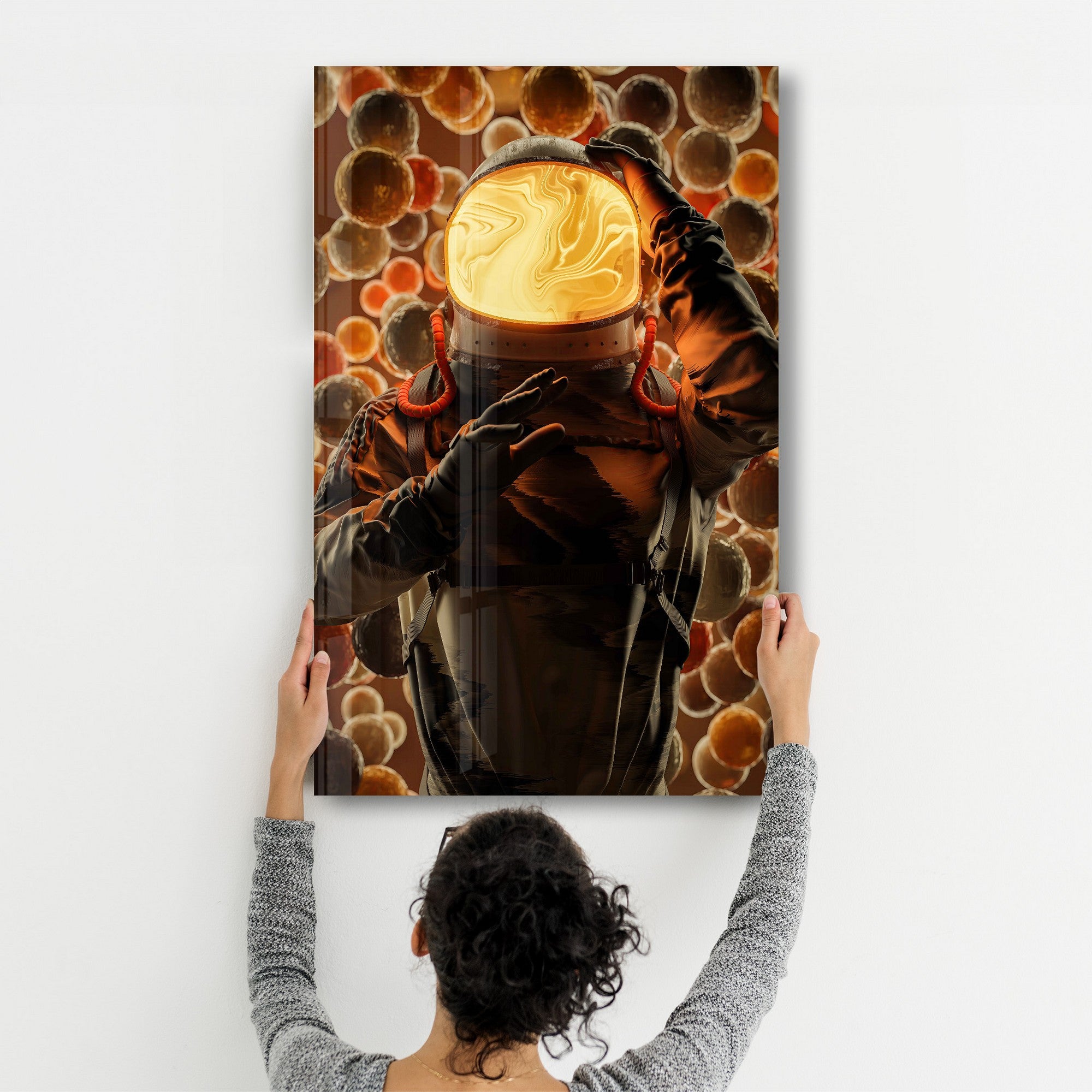 Arte Decorativa em Vidro Temperado Multicolor 35x55cm - Impressão UV de Alta Qualidade