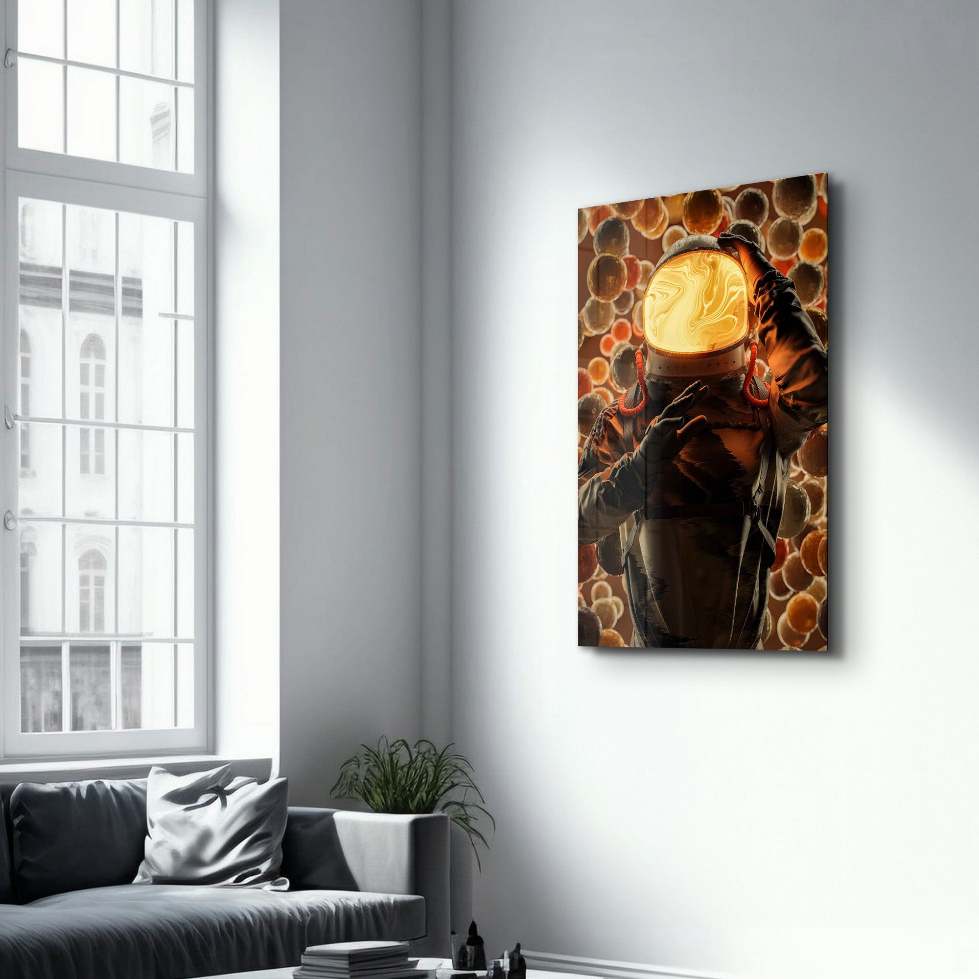 Arte Decorativa em Vidro Temperado Multicolor 35x55cm - Impressão UV de Alta Qualidade