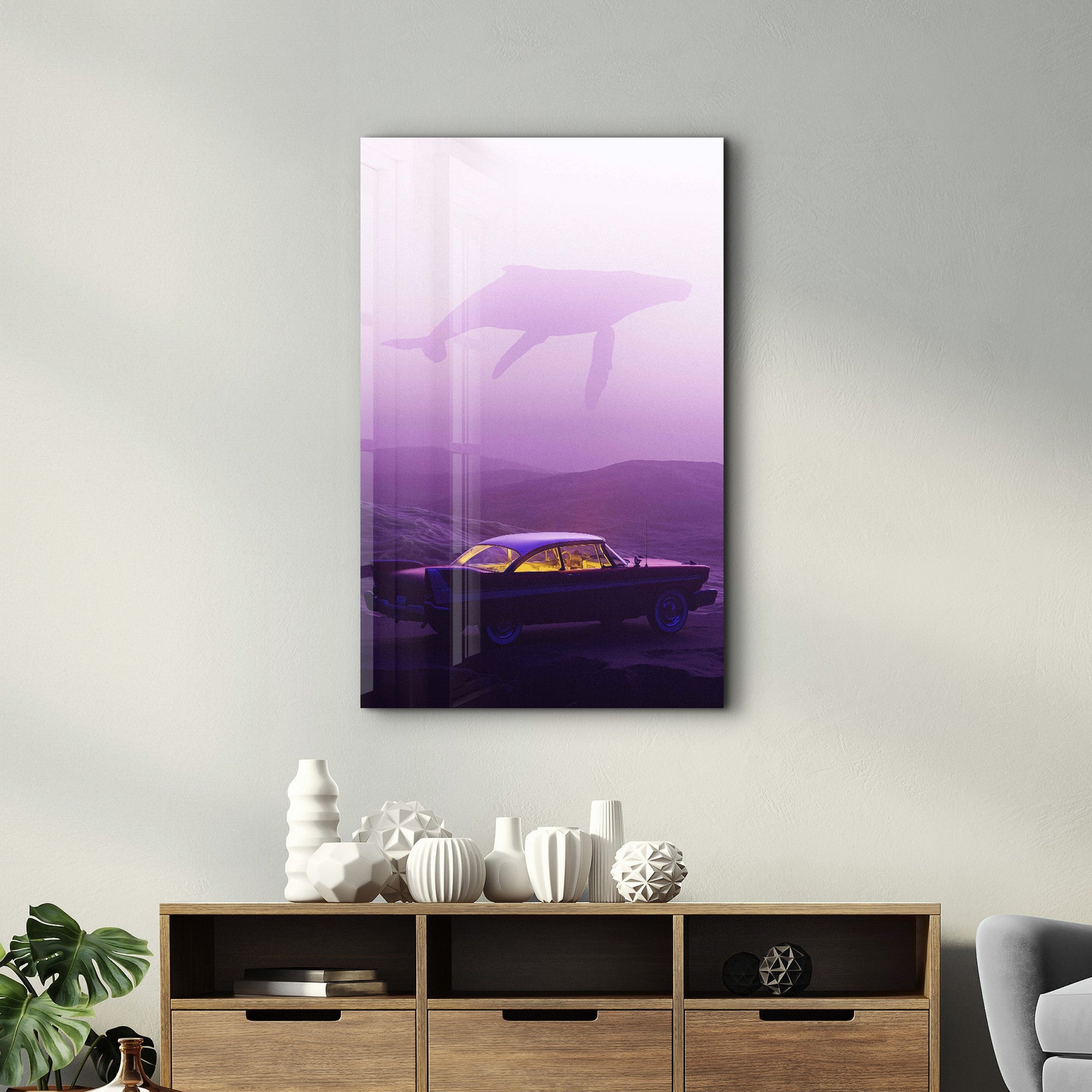 Arte Decorativa em Vidro Temperado Multicolor 35x55cm - Impressão UV de Alta Qualidade