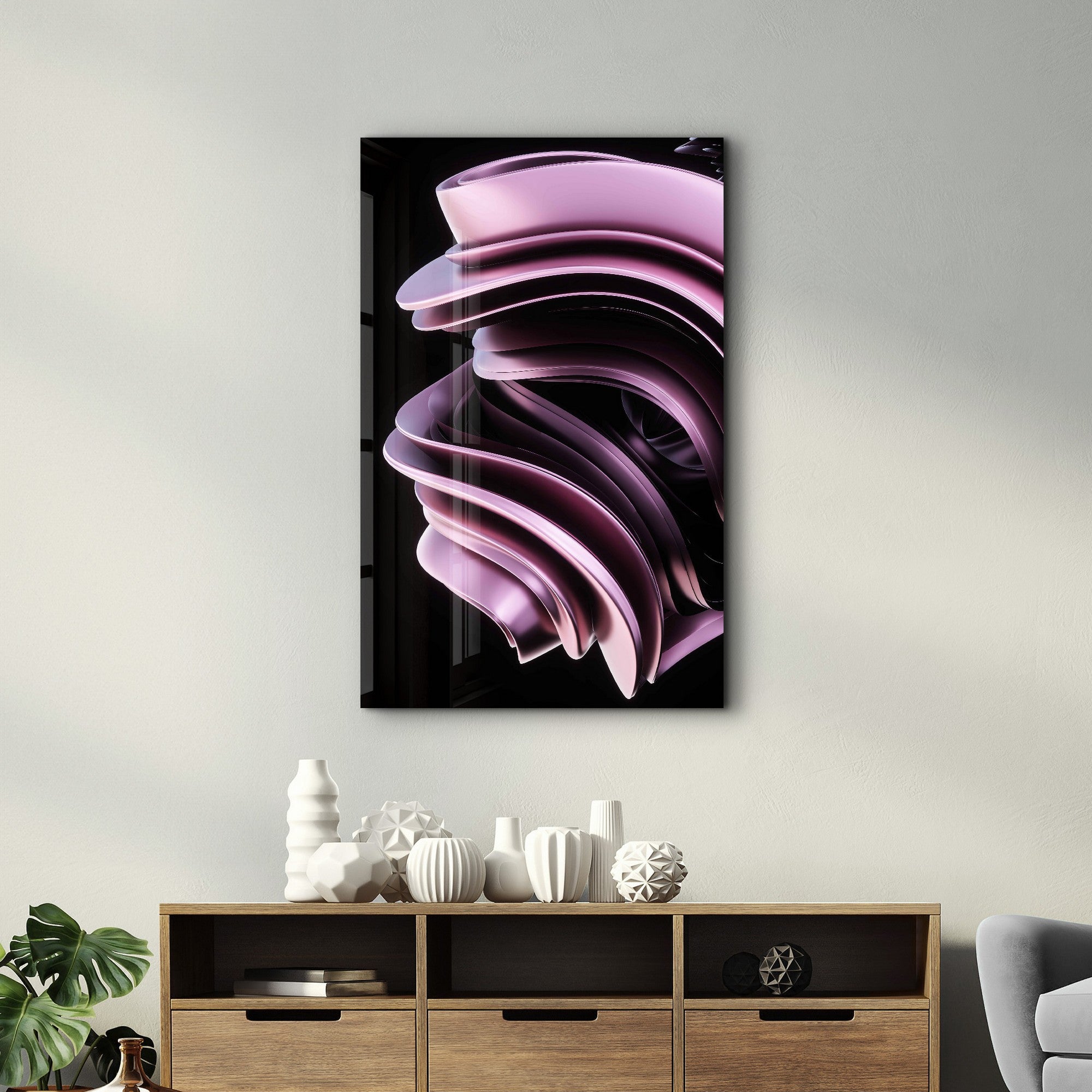 Arte Decorativa em Vidro Temperado Multicolor 35x55cm - Impressão UV de Alta Qualidade