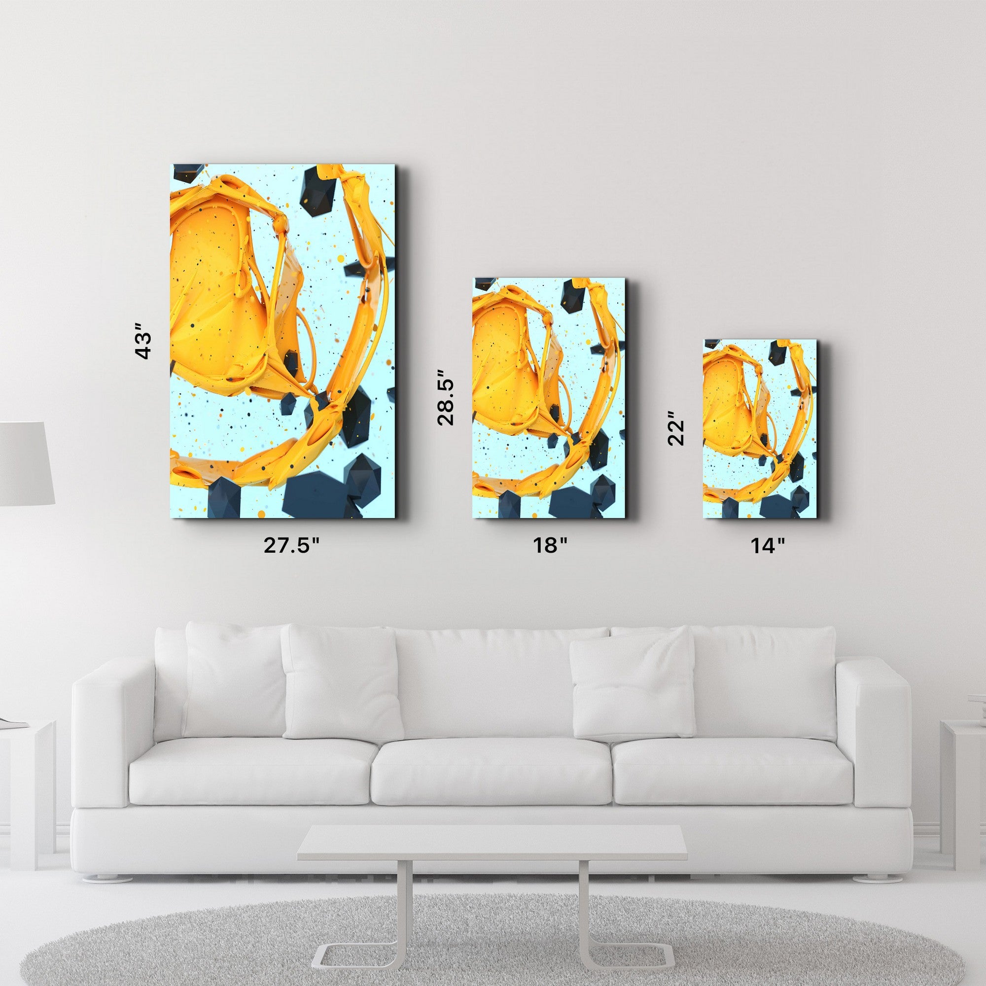 Arte Decorativa em Vidro Temperado Multicolor 70x110cm - Impressão UV de Alta Qualidade