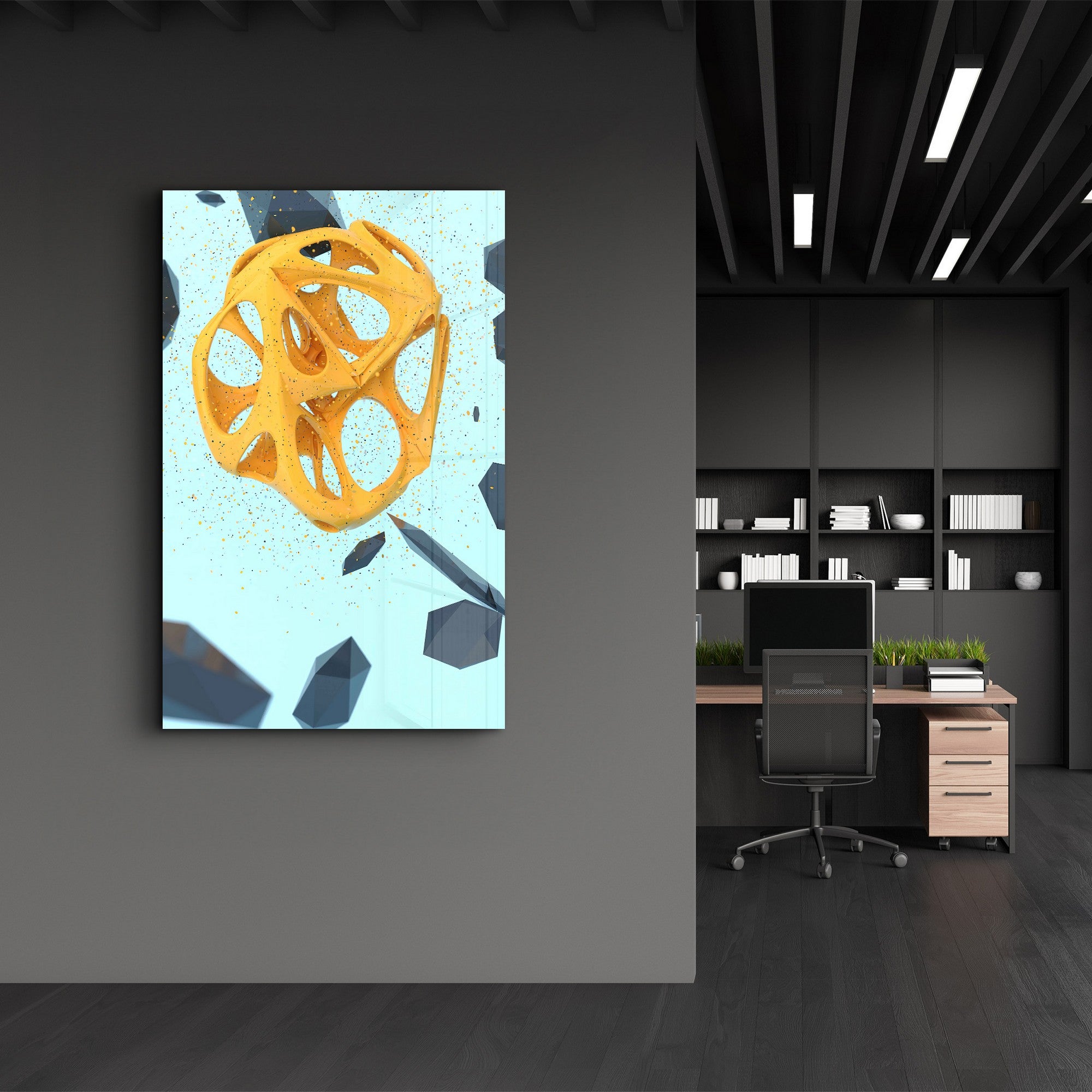 Arte Decorativa em Vidro Temperado Multicolor 35x55cm - Impressão UV de Alta Qualidade