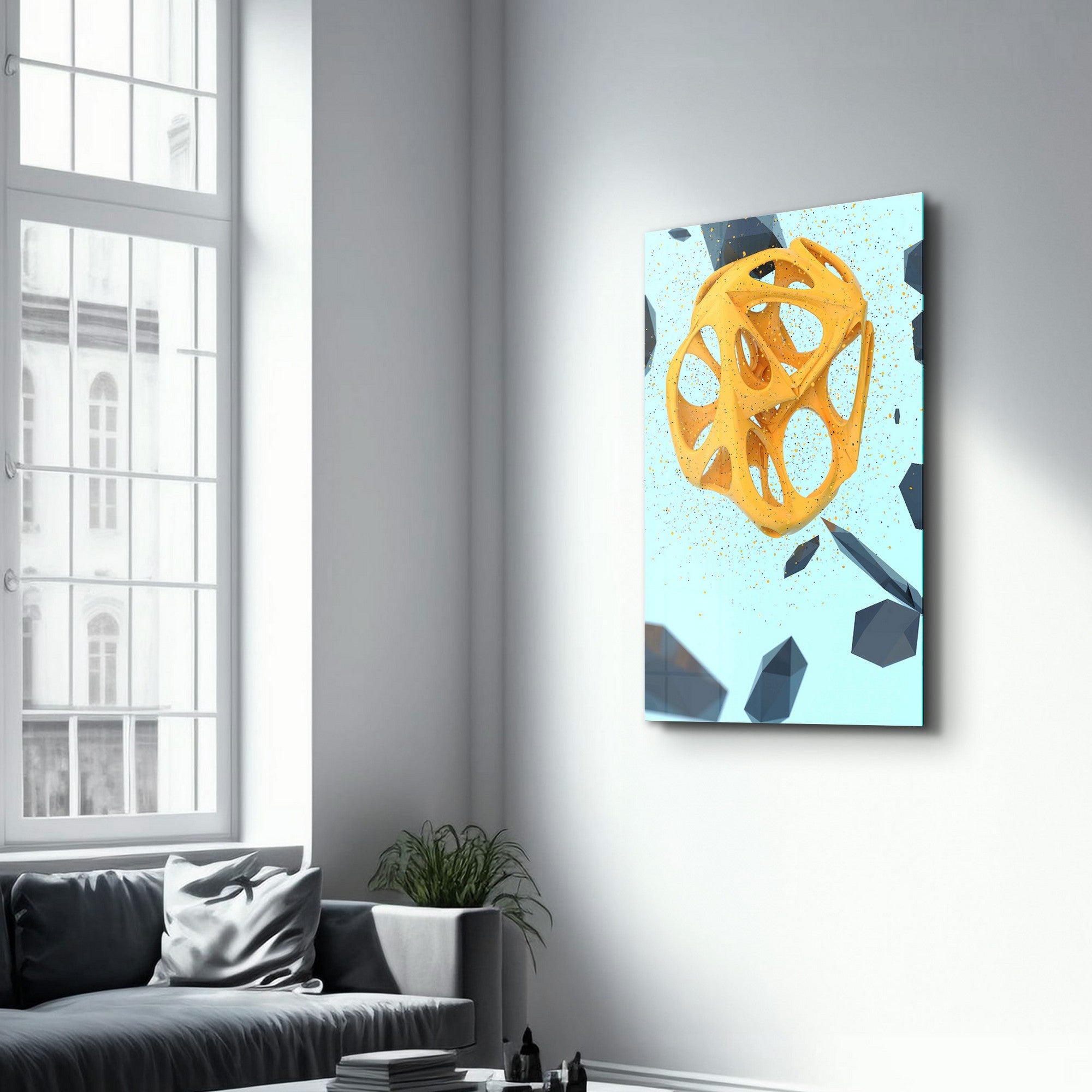 Arte Decorativa em Vidro Temperado Multicolor 35x55cm - Impressão UV de Alta Qualidade