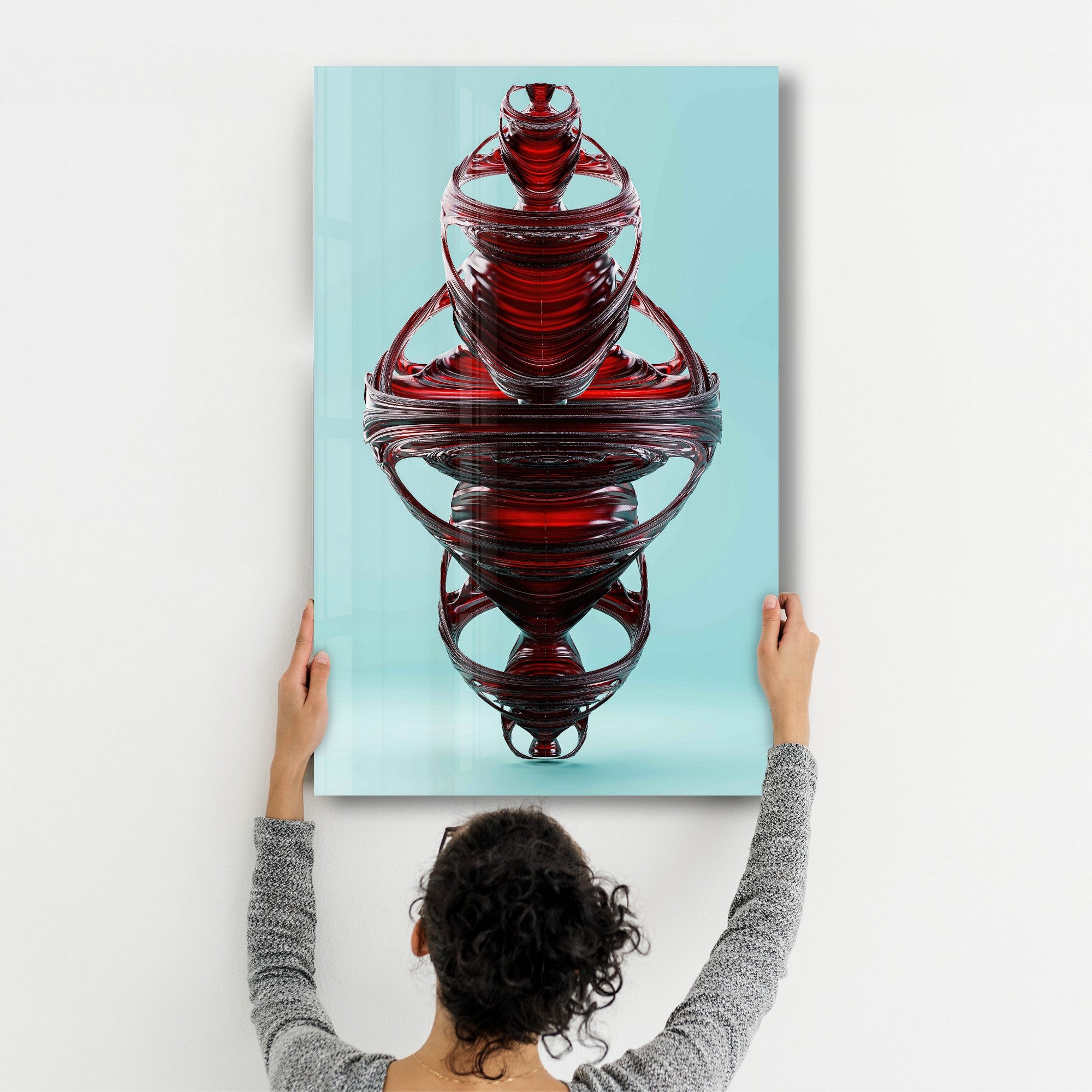 Arte Decorativa em Vidro Temperado Multicolor 35x55cm - Impressão UV de Alta Qualidade