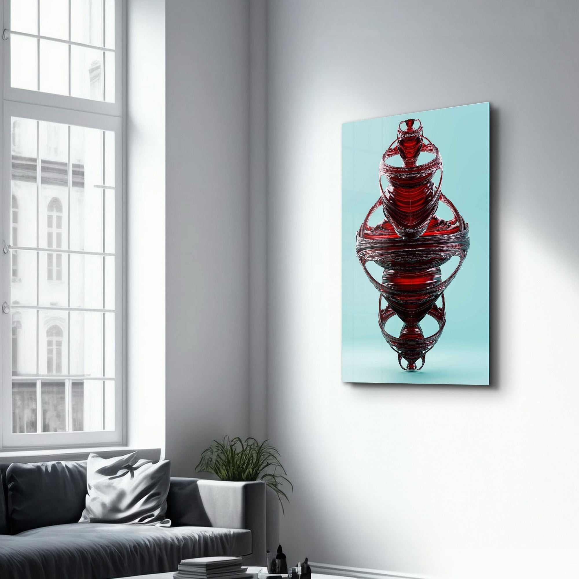 Arte Decorativa em Vidro Temperado Multicolor 35x55cm - Impressão UV de Alta Qualidade