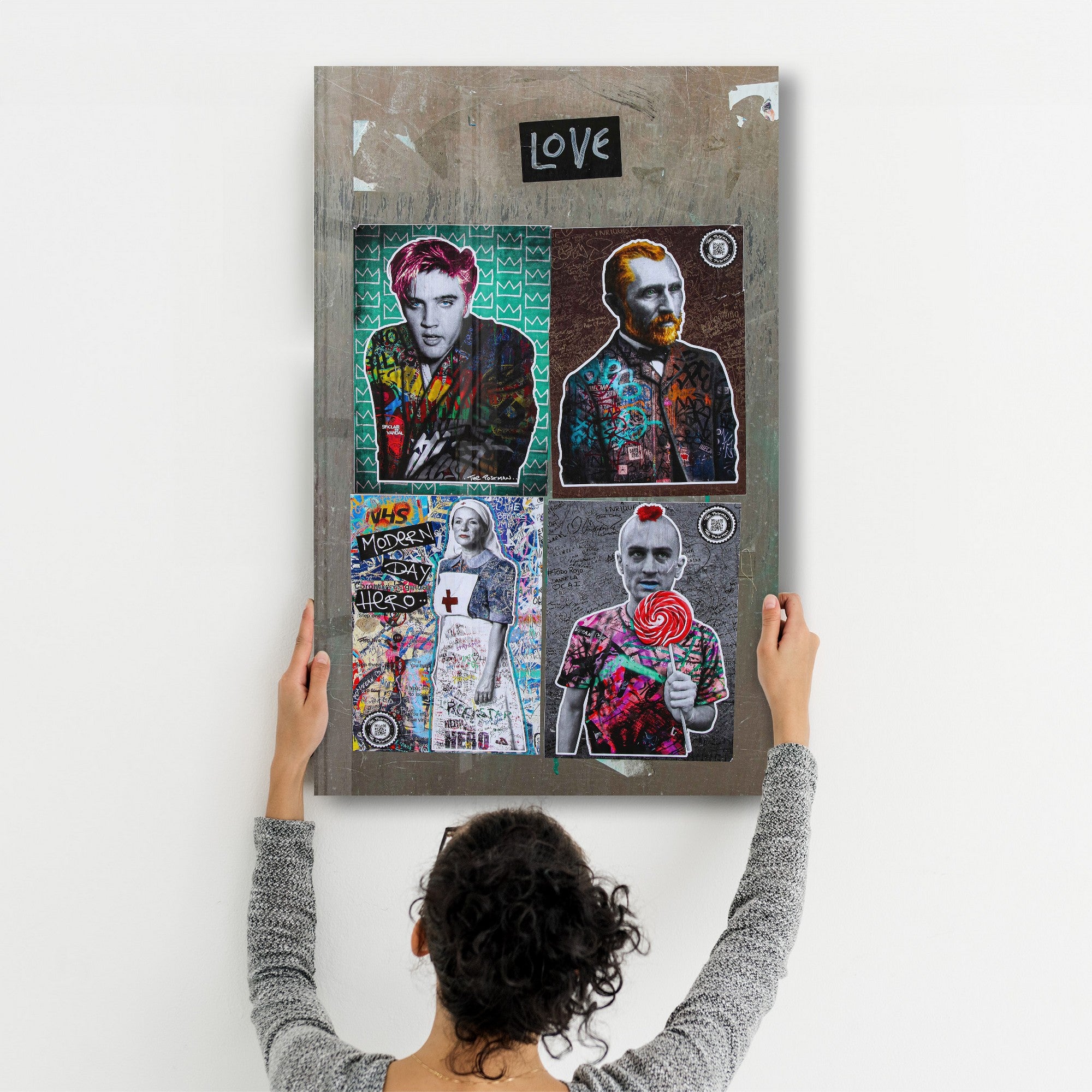 Arte Decorativa em Vidro Temperado Multicolor 35x55cm - Impressão UV de Alta Qualidade