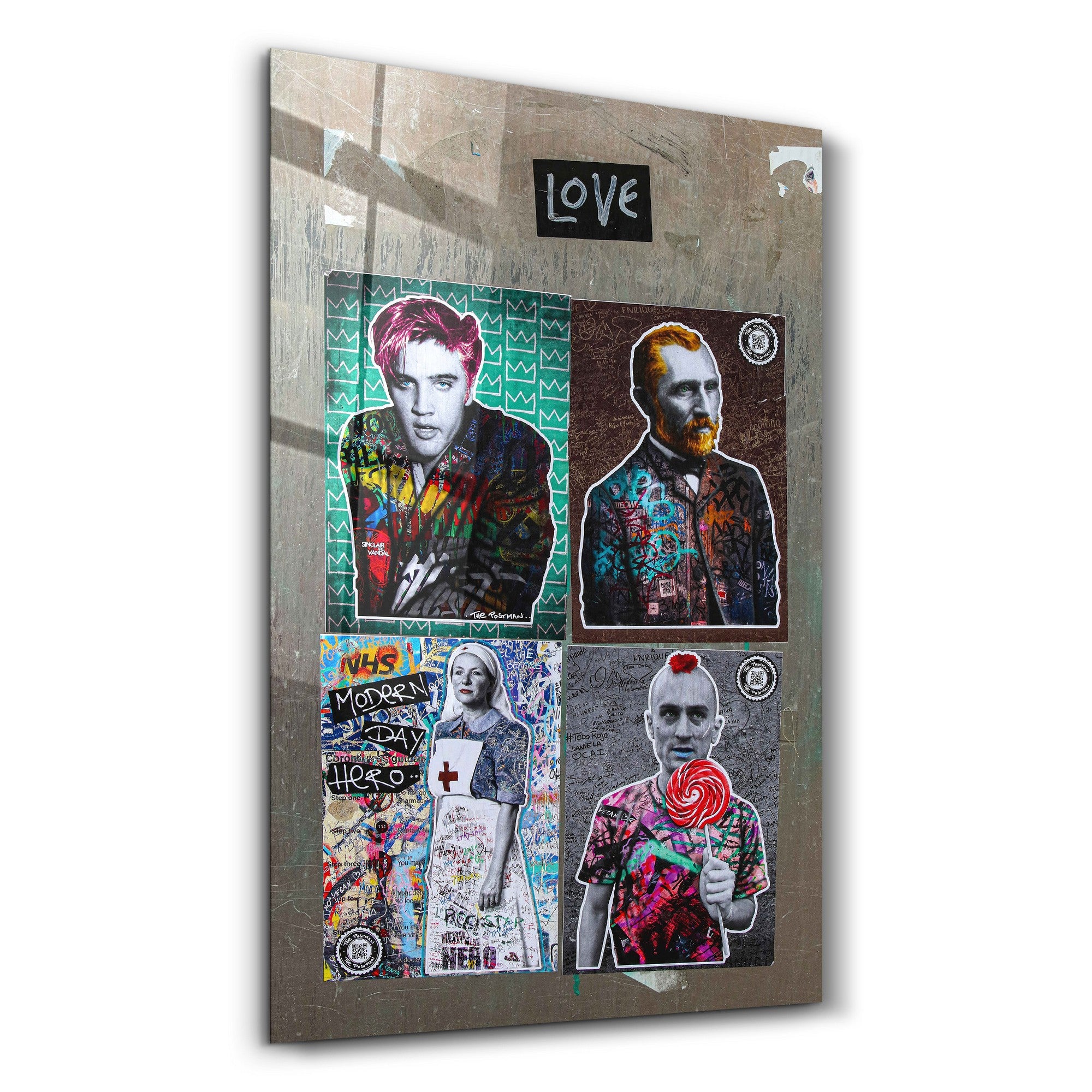 Arte Decorativa em Vidro Temperado Multicolor 35x55cm - Impressão UV de Alta Qualidade