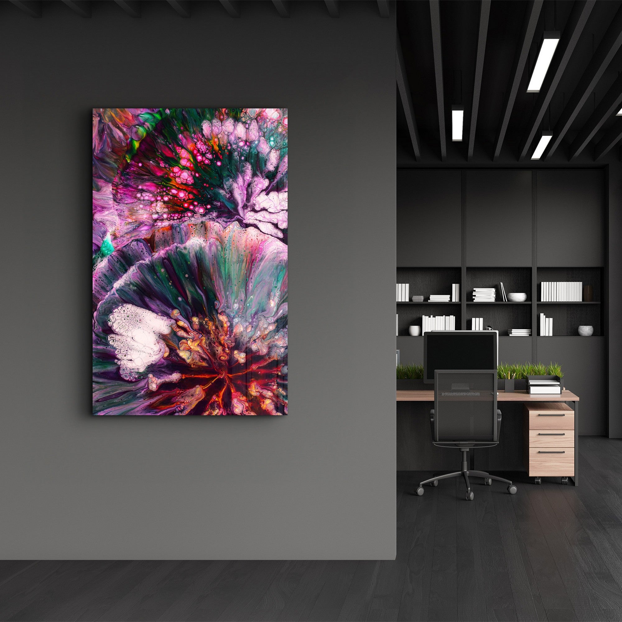 Arte Decorativa em Vidro Temperado Multicolor 35x55cm - Impressão UV de Alta Qualidade