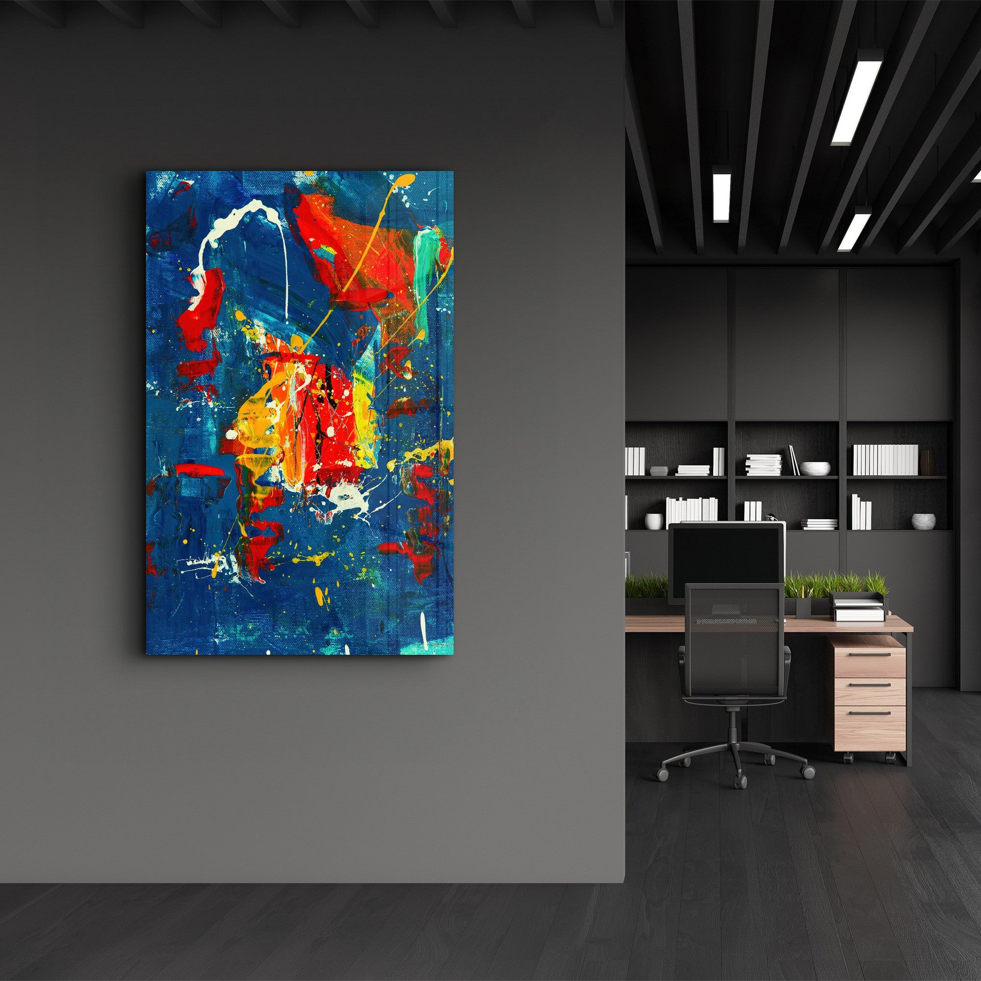 Arte Decorativa em Vidro Temperado Multicolor 35x55cm - Impressão UV de Alta Qualidade