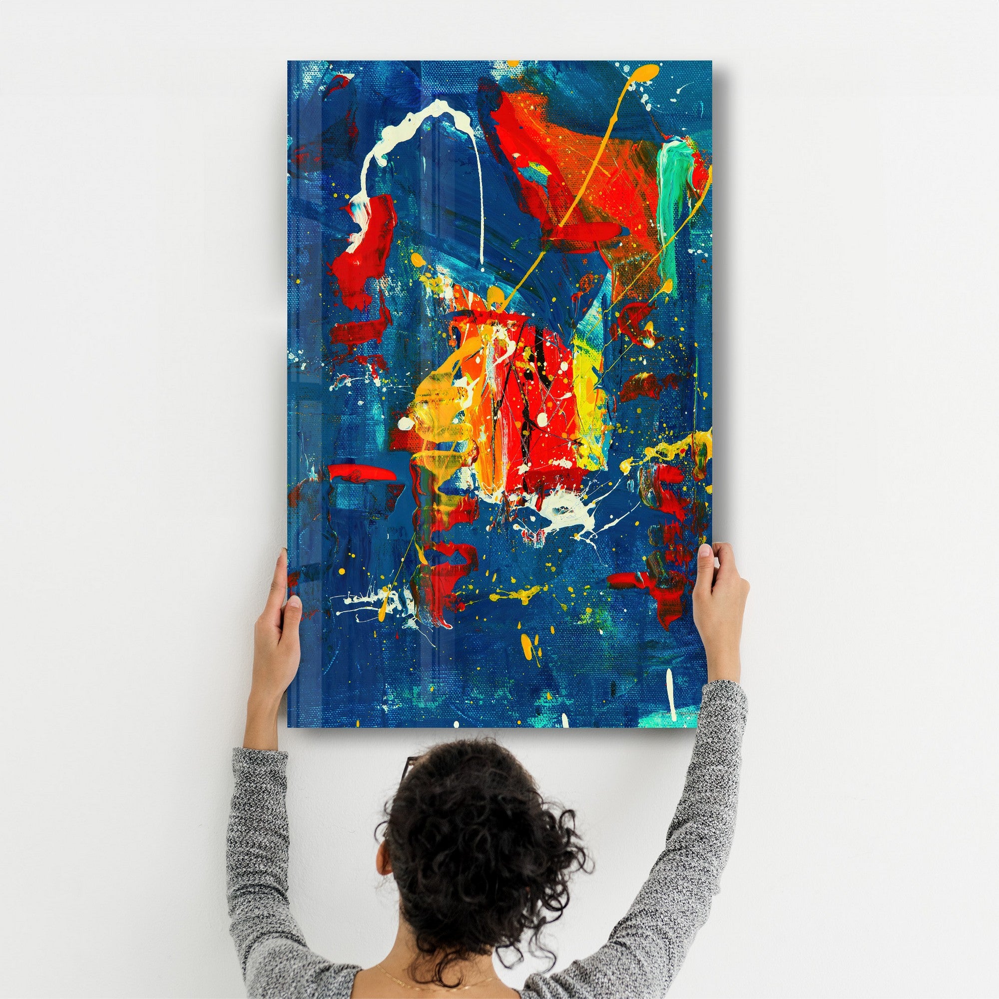 Arte Decorativa em Vidro Temperado Multicolor 35x55cm - Impressão UV de Alta Qualidade