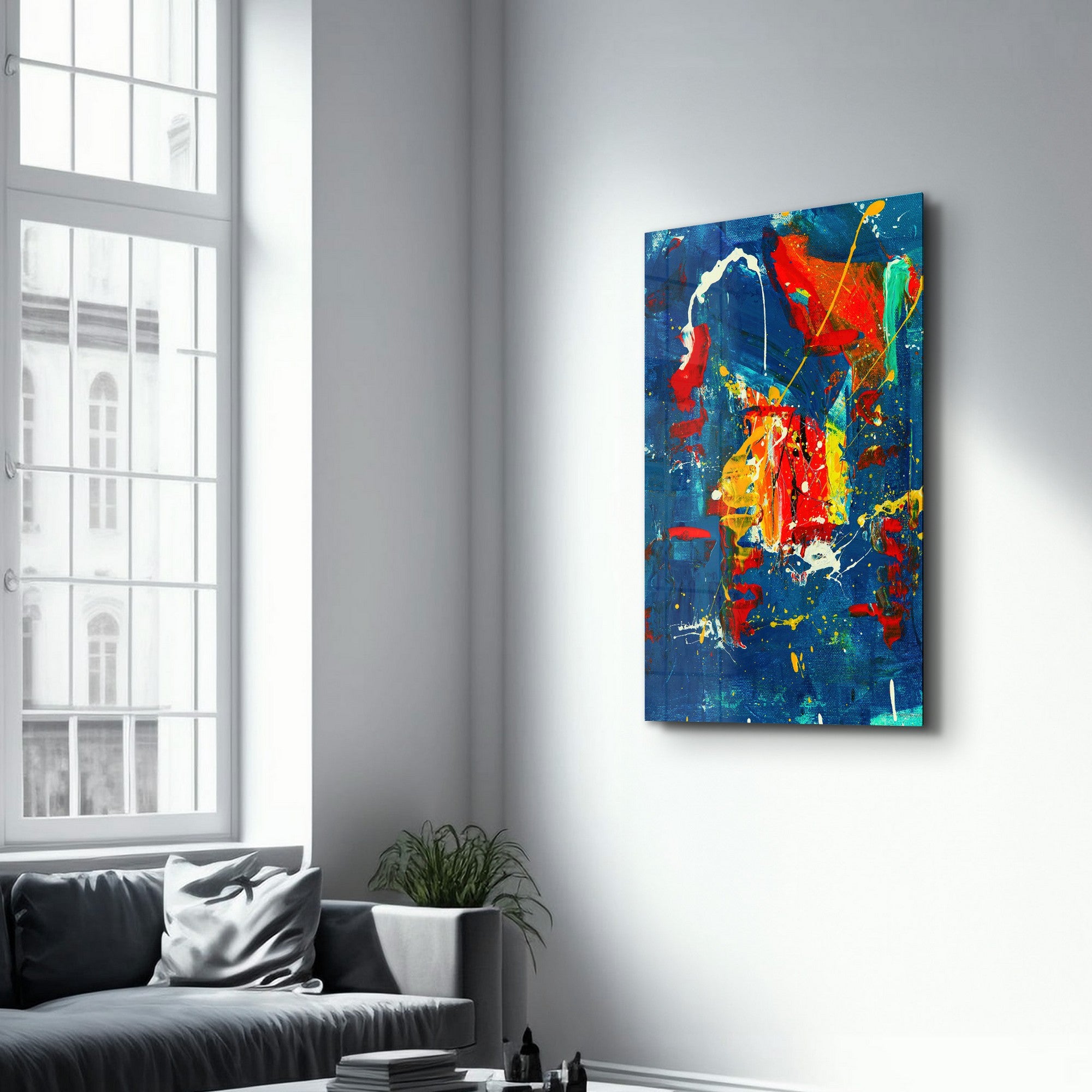 Arte Decorativa em Vidro Temperado Multicolor 35x55cm - Impressão UV de Alta Qualidade