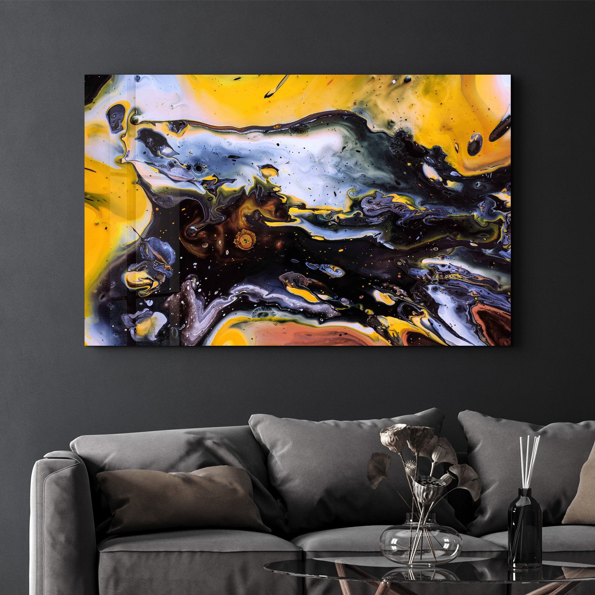 Arte Decorativa em Vidro Temperado Multicolor 35x55cm - Impressão UV de Alta Qualidade