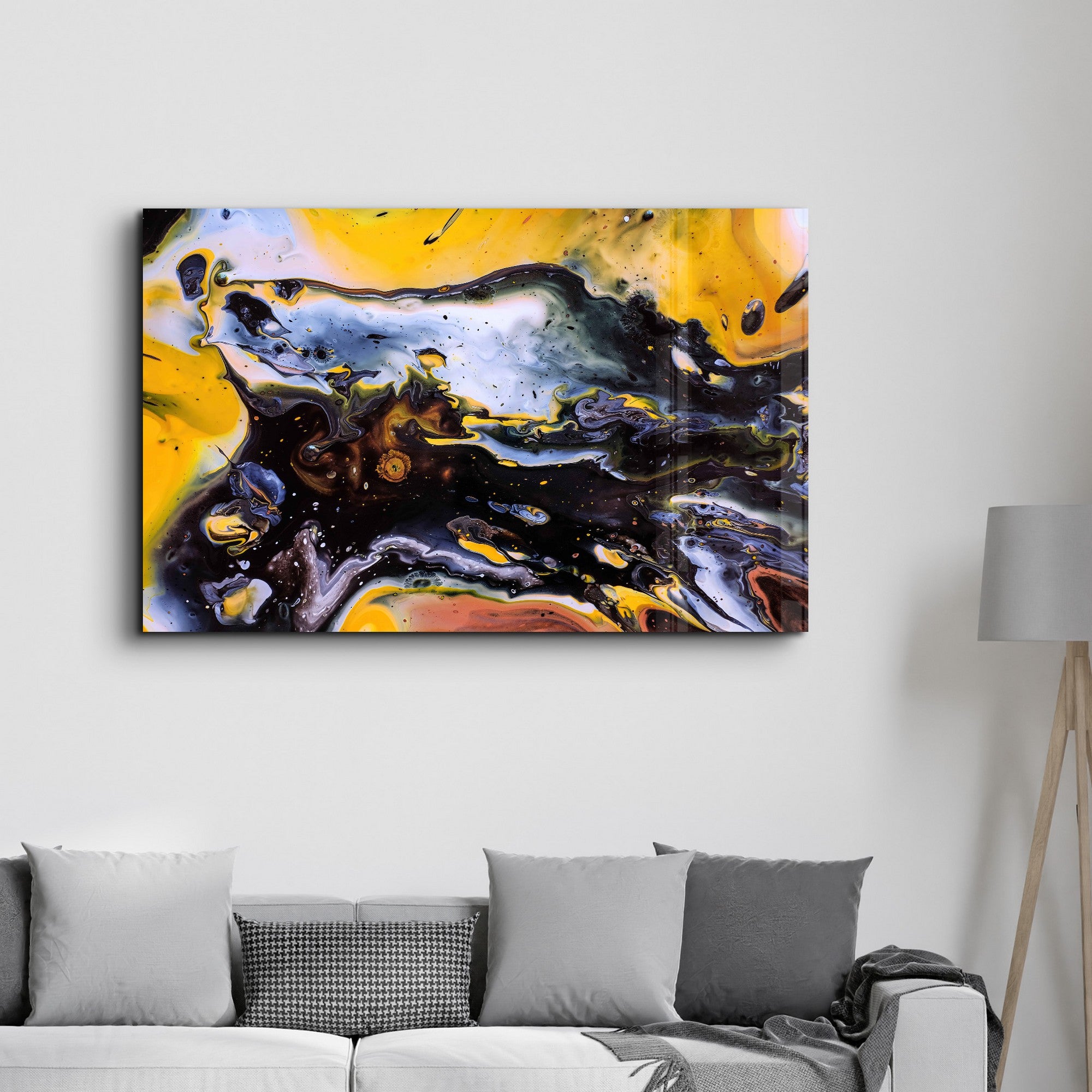 Arte Decorativa em Vidro Temperado Multicolor 35x55cm - Impressão UV de Alta Qualidade