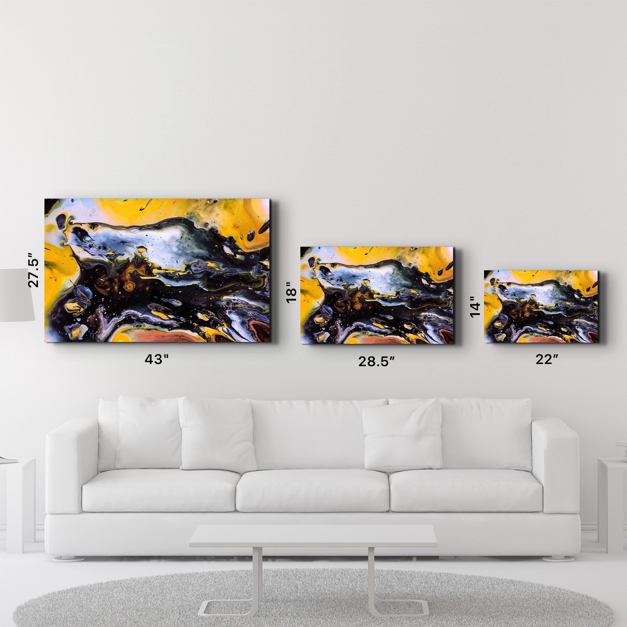 Arte Decorativa em Vidro Temperado Multicolor 35x55cm - Impressão UV de Alta Qualidade